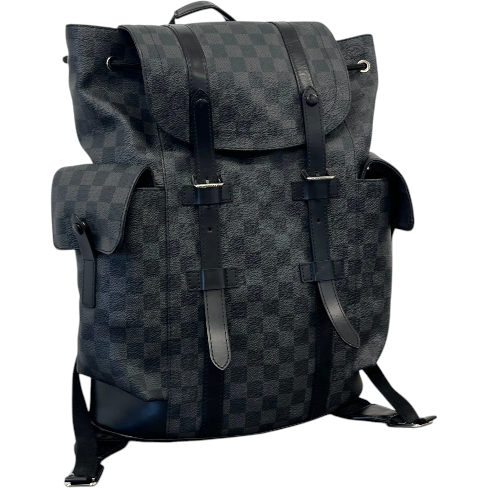 Men's Damier Graphite Christopher Backpack Black - Image 4