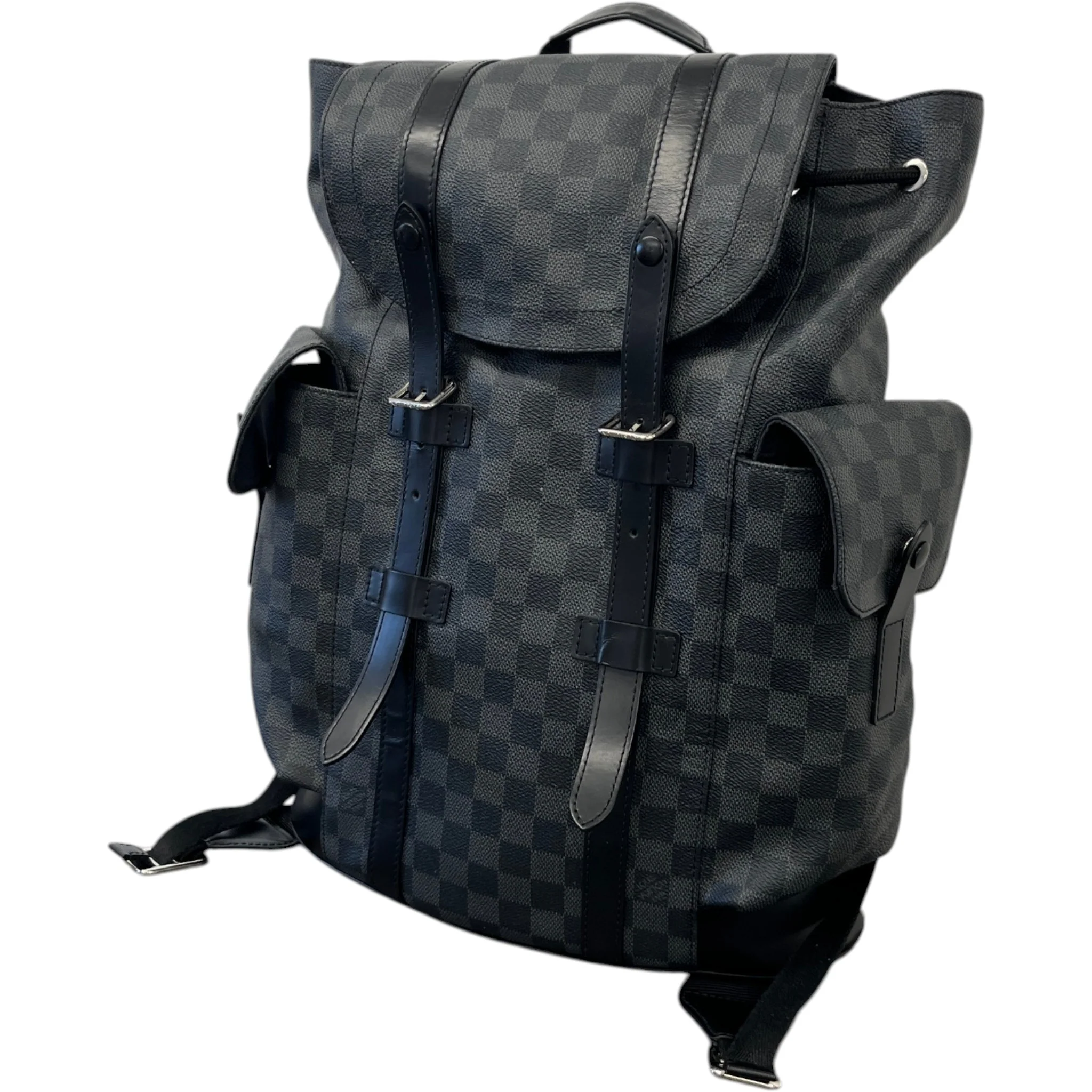 Men's Damier Graphite Christopher Backpack Black - Image 5