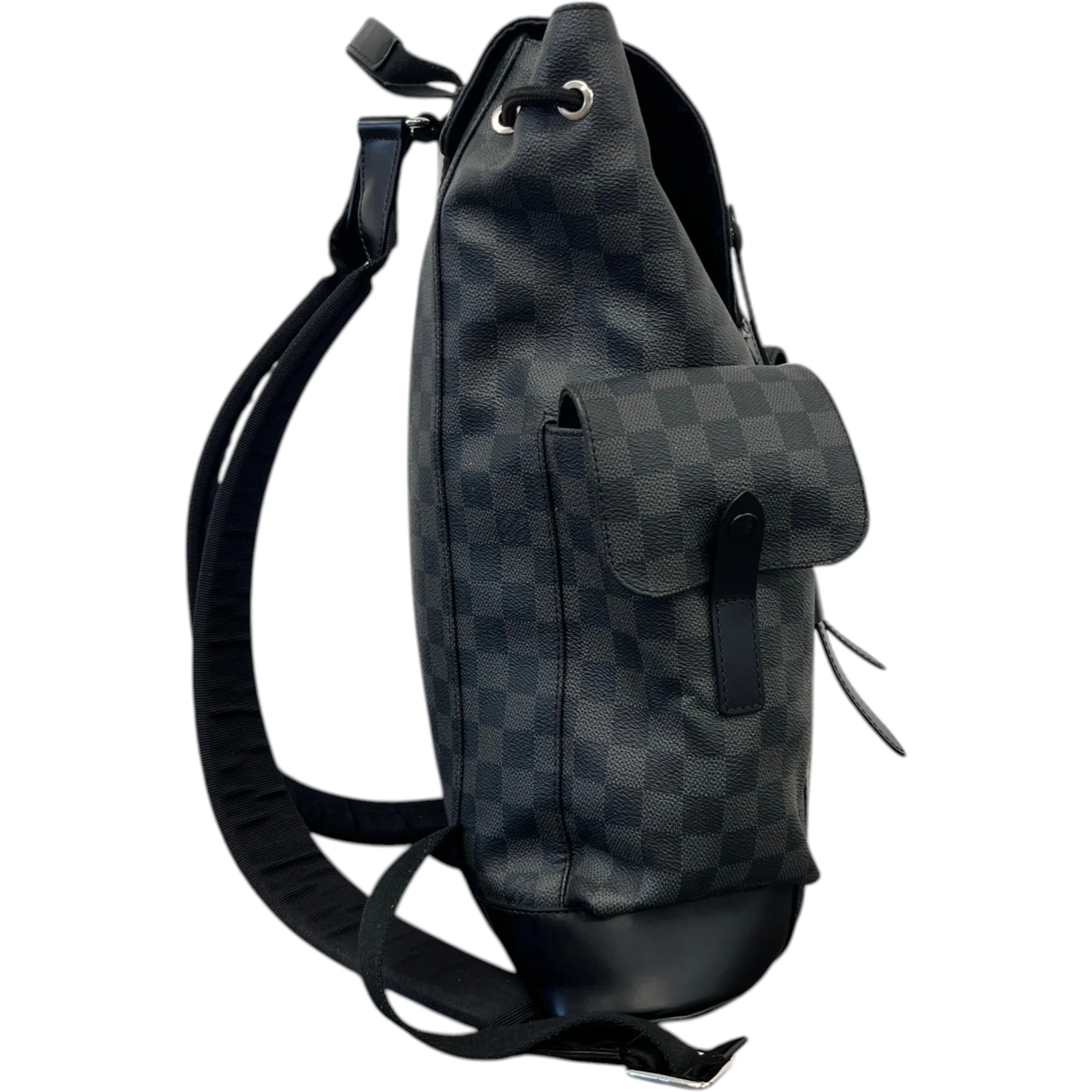 Men's Damier Graphite Christopher Backpack Black - Image 6