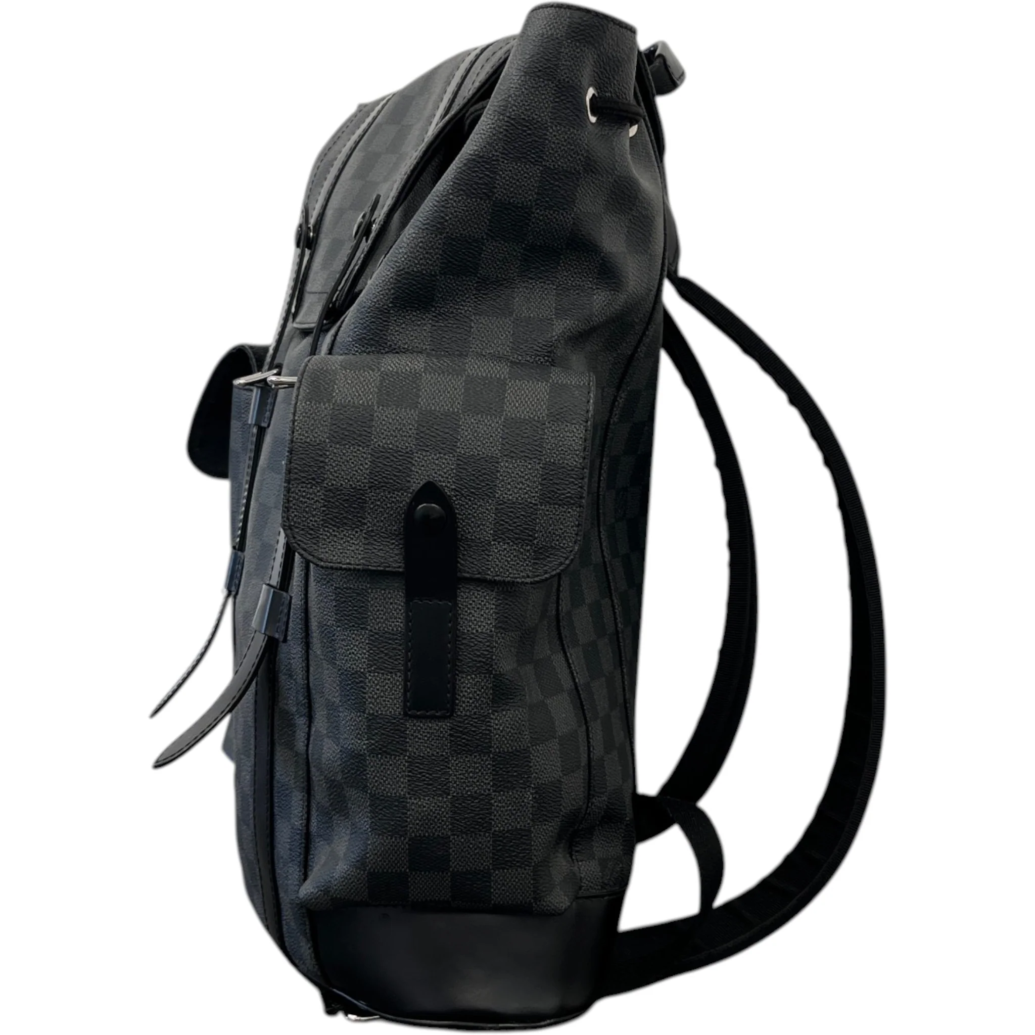 Men's Damier Graphite Christopher Backpack Black - Image 7