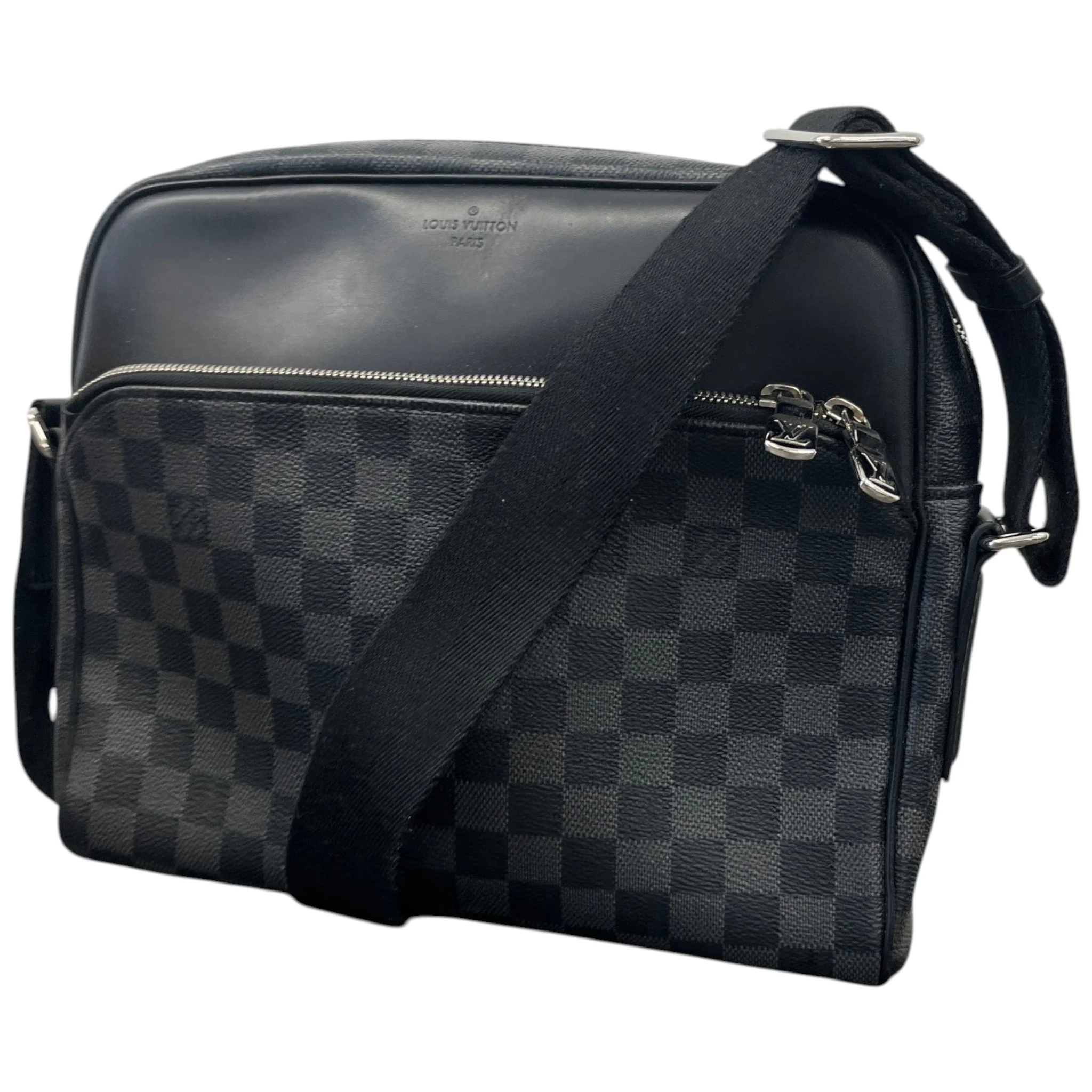 Men's Damier Graphite Dayton Reporter Pm Messenger Bag Black - Image 4