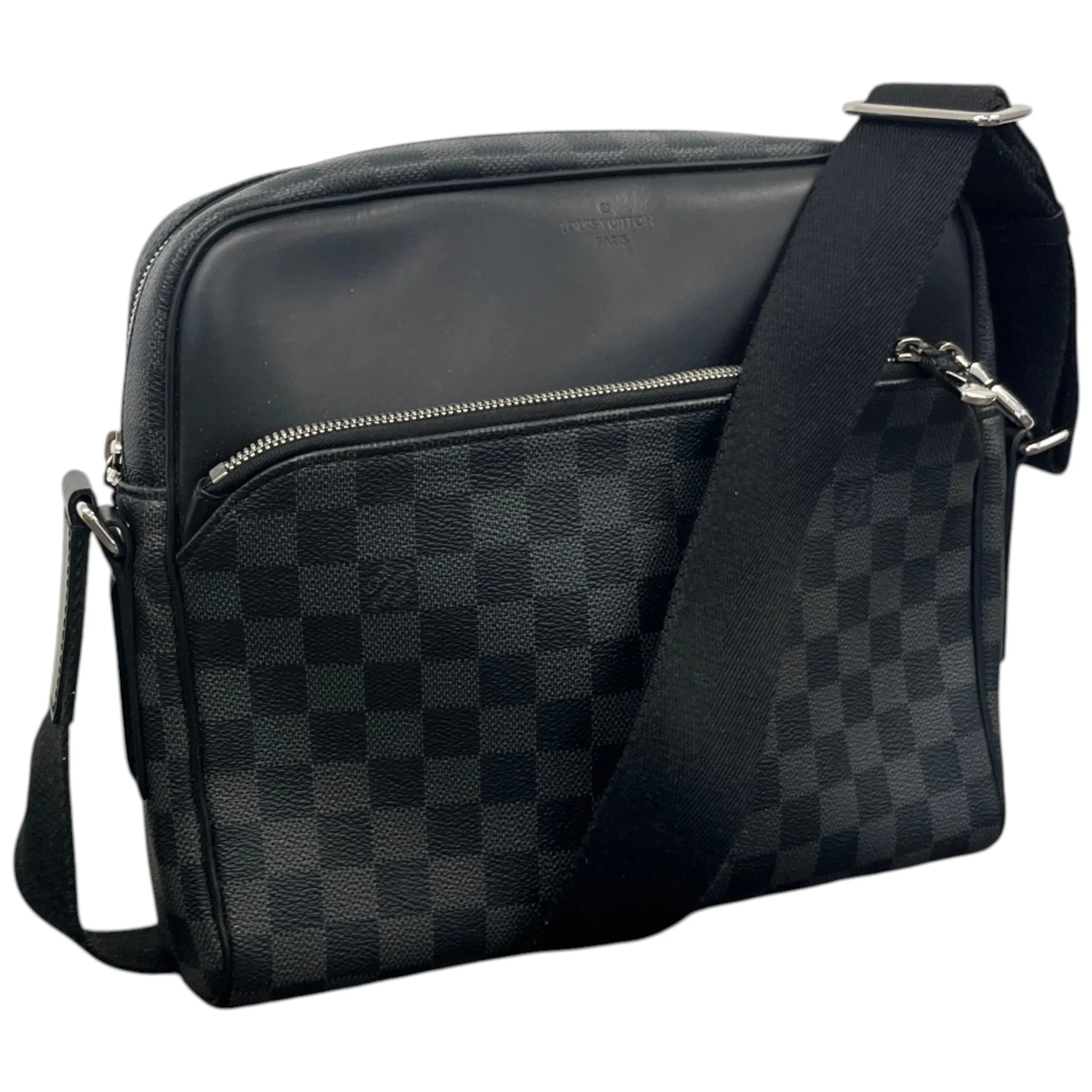 Men's Damier Graphite Dayton Reporter Pm Messenger Bag Black - Image 5