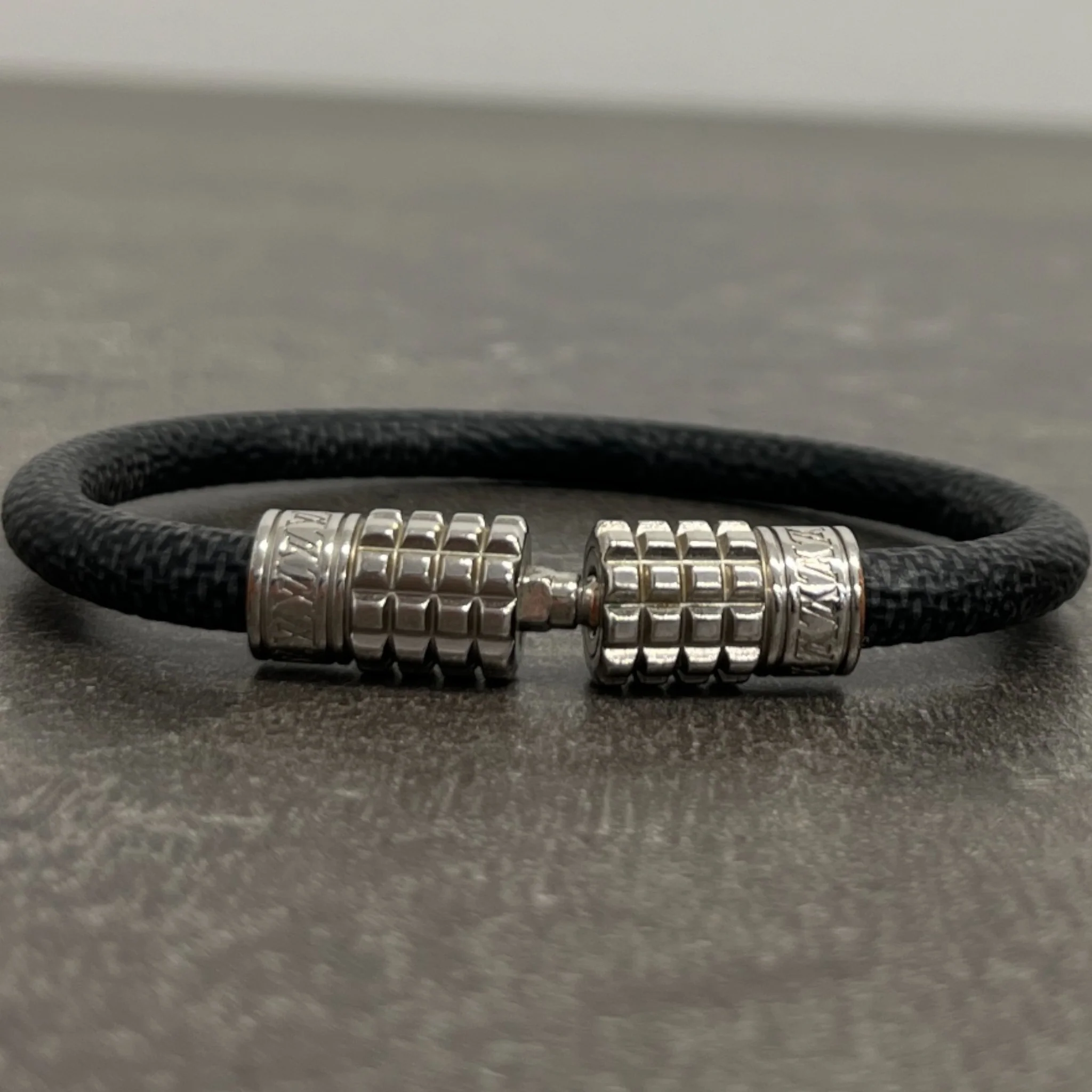 Men's Damier Graphite Digit Bracelet Black - Image 5