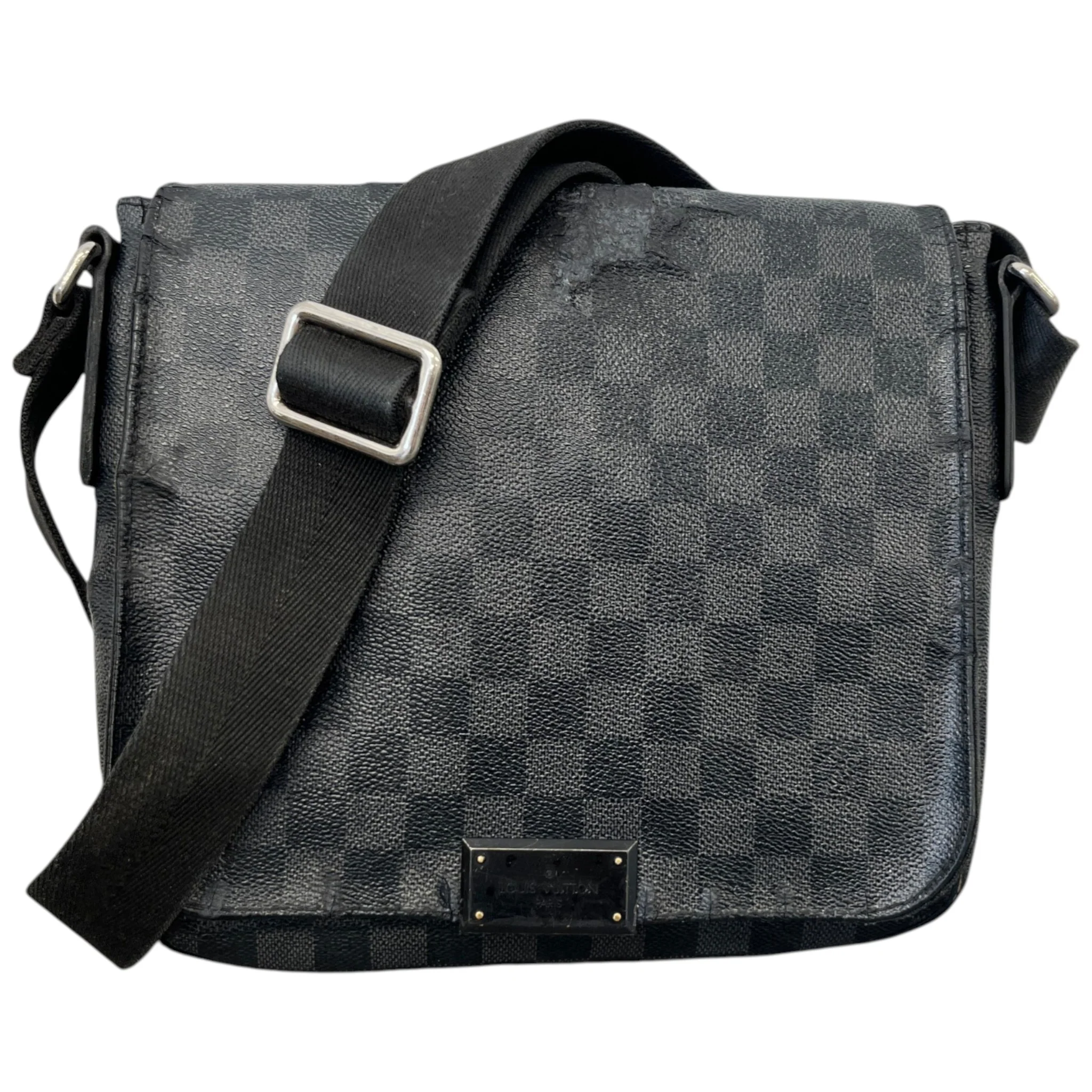 Men's Damier Graphite District Pm Messenger Bag Black