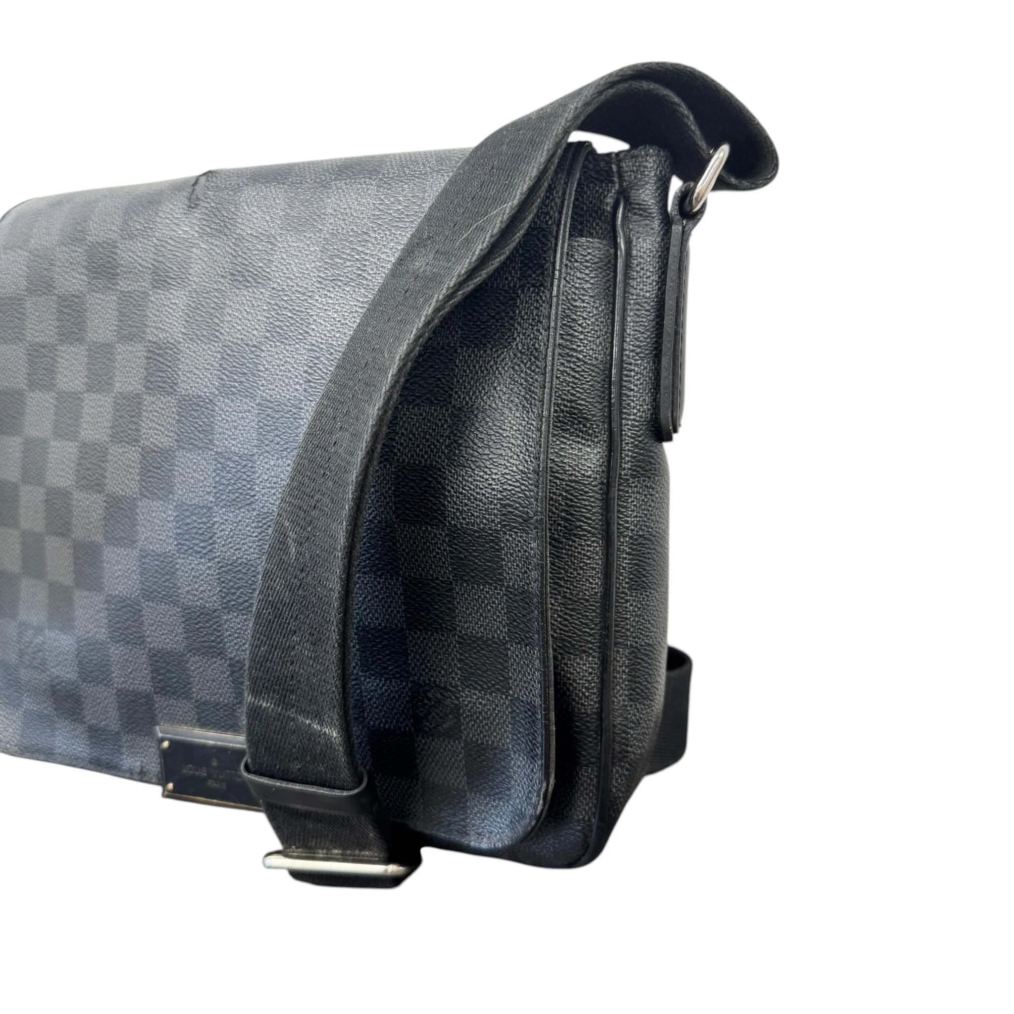 Men's Damier Graphite District Pm Messenger Bag Black - Image 4