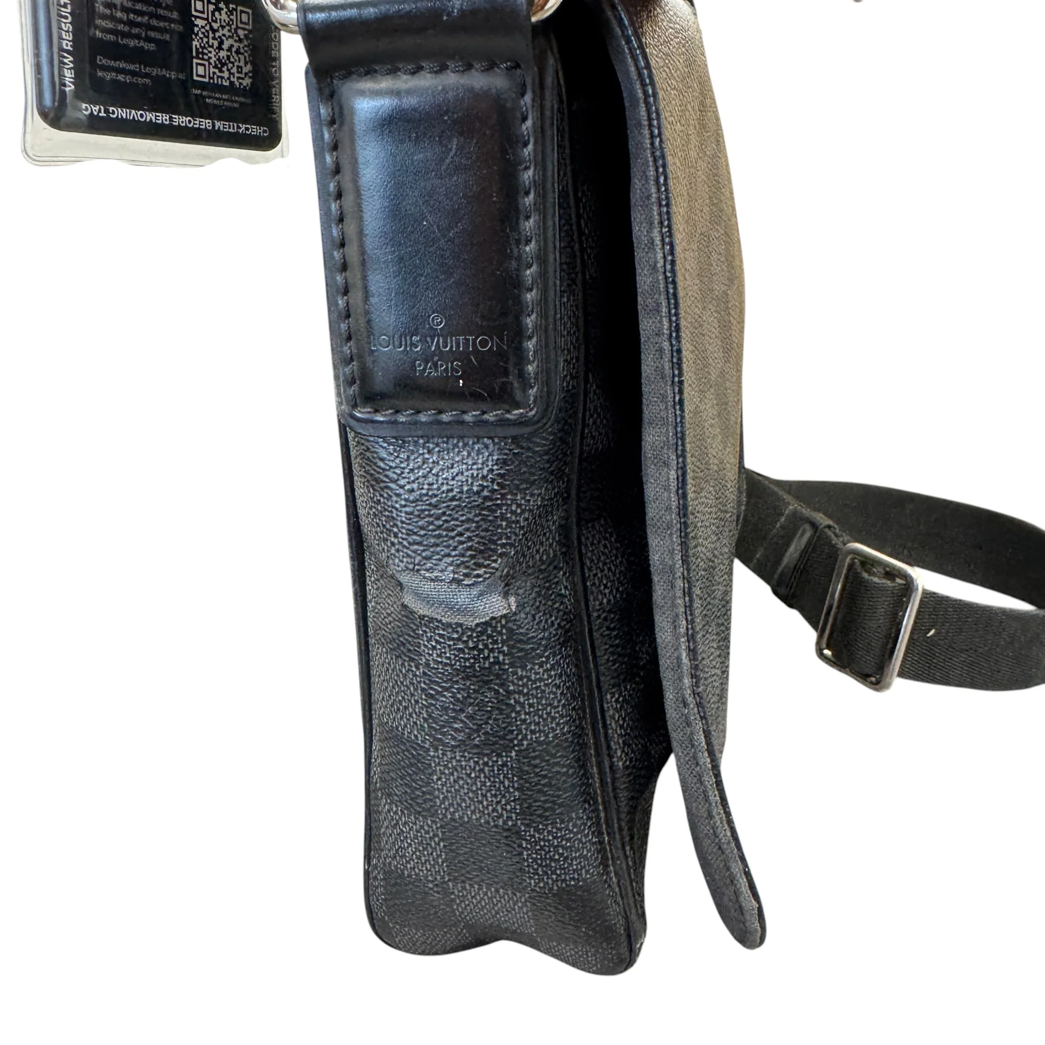 Men's Damier Graphite District Pm Messenger Bag Black - Image 9