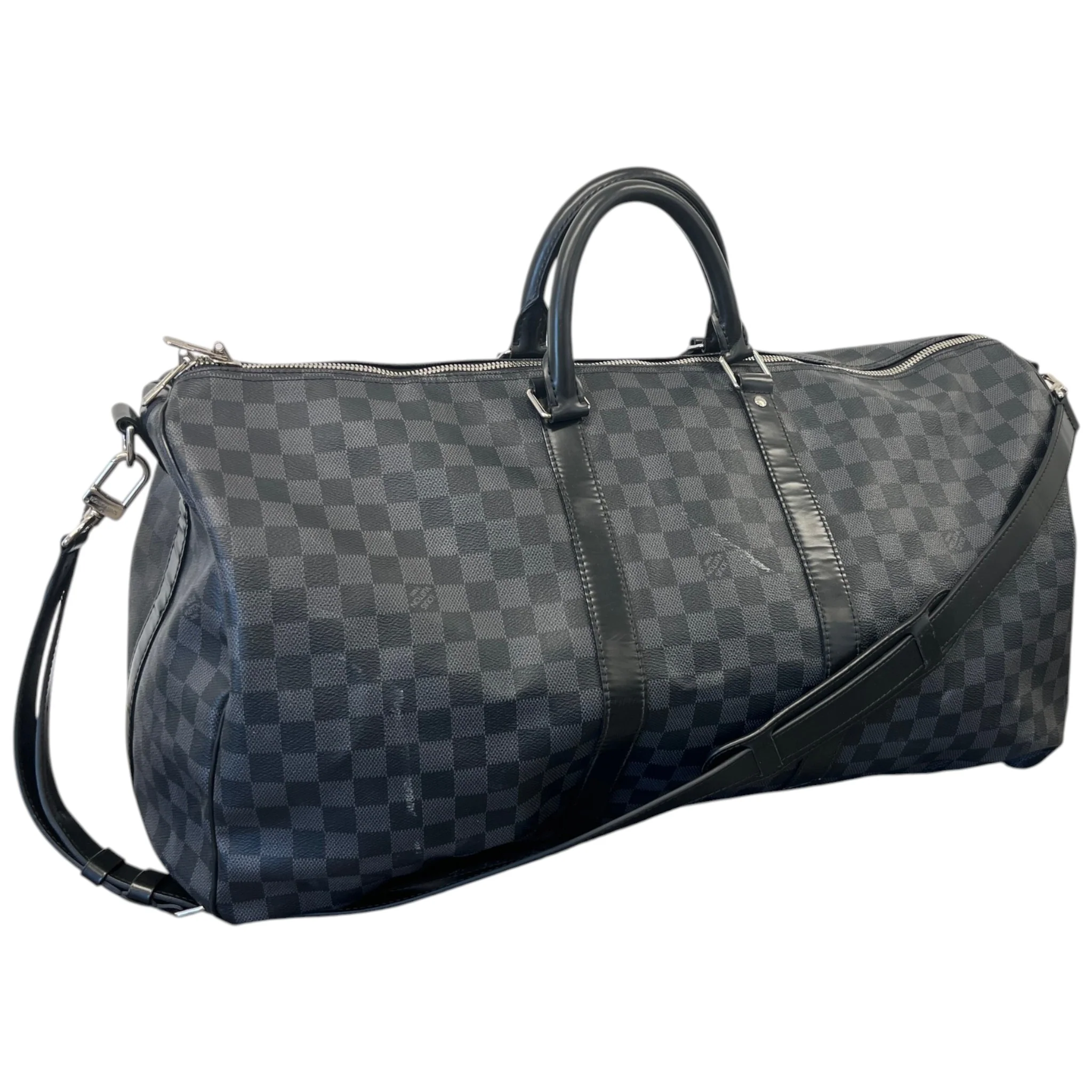 Men's Damier Graphite Keepall Bandoulière 55 Bag Black - Image 5