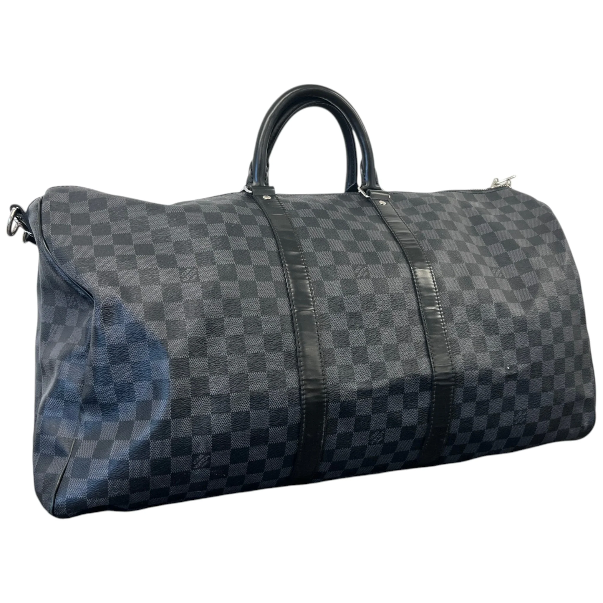 Men's Damier Graphite Keepall Bandoulière 55 Bag Black - Image 8
