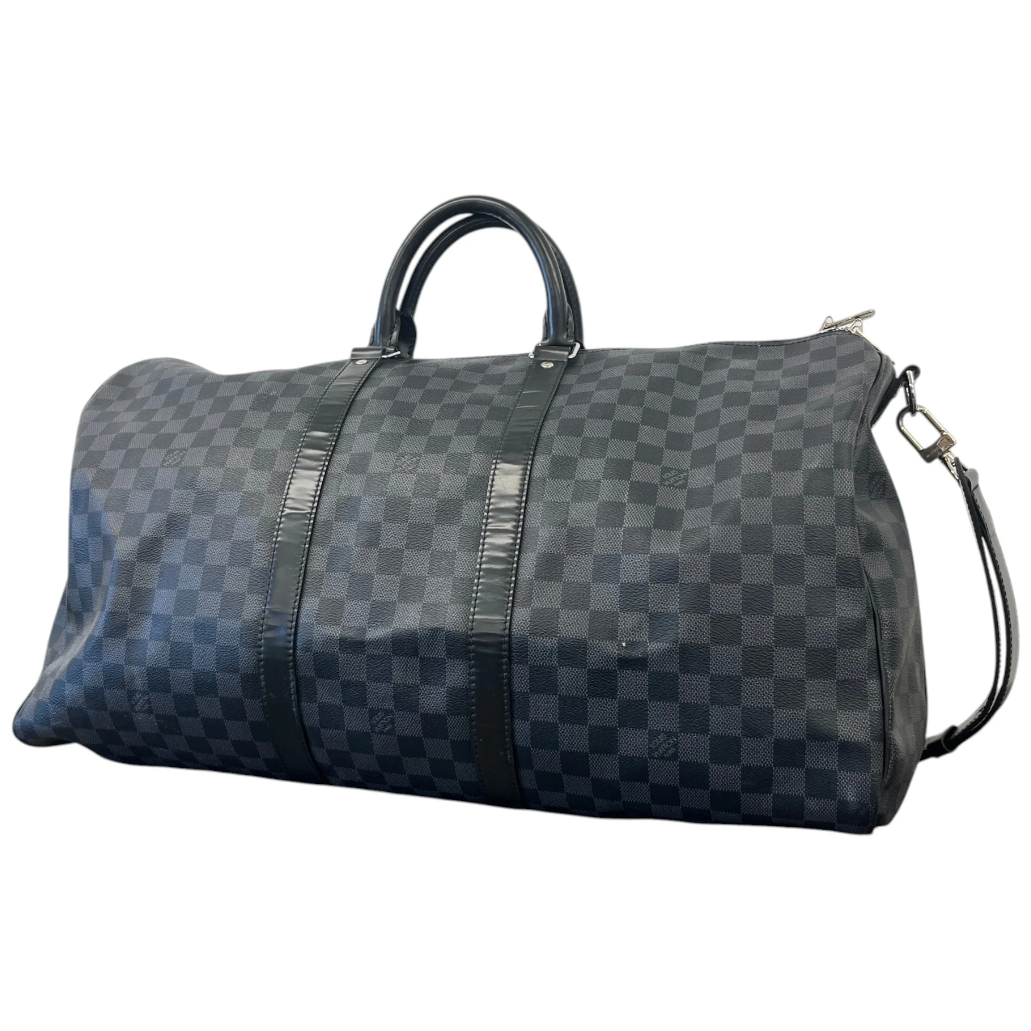 Men's Damier Graphite Keepall Bandoulière 55 Bag Black - Image 9
