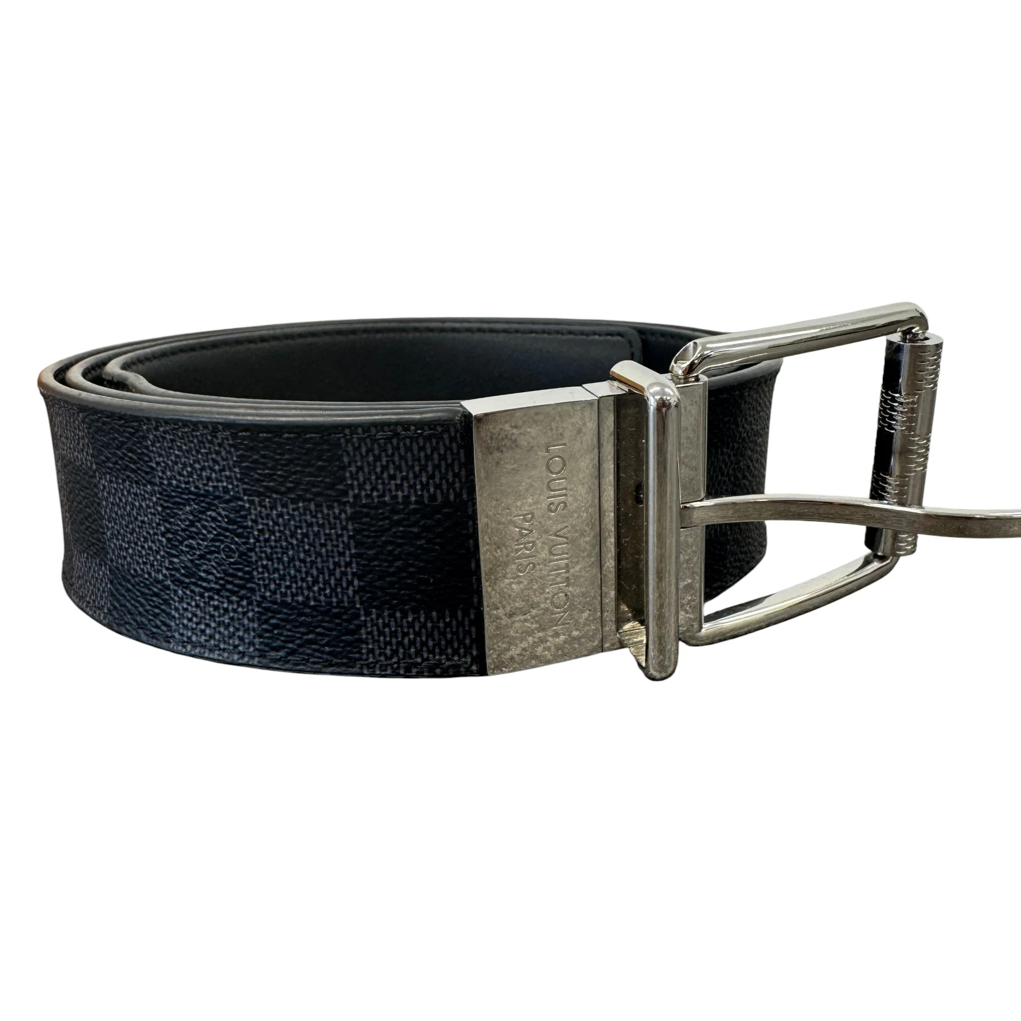 Men's Damier Graphite Pont Neuf 35Mm Belt Black Size Waist 34" - Image 2