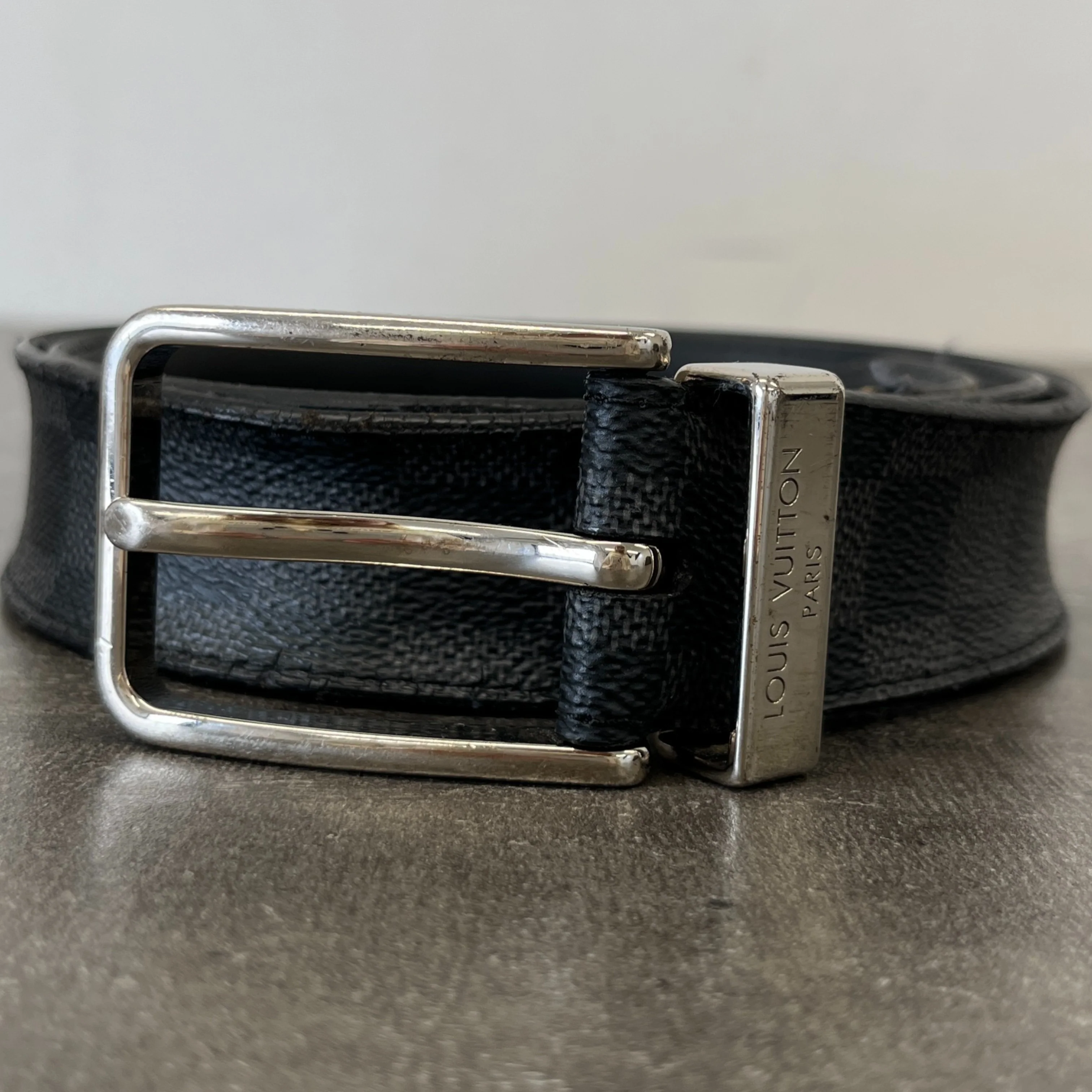 Men's Damier Graphite Pont Neuff 35Mm Belt Black - Image 7