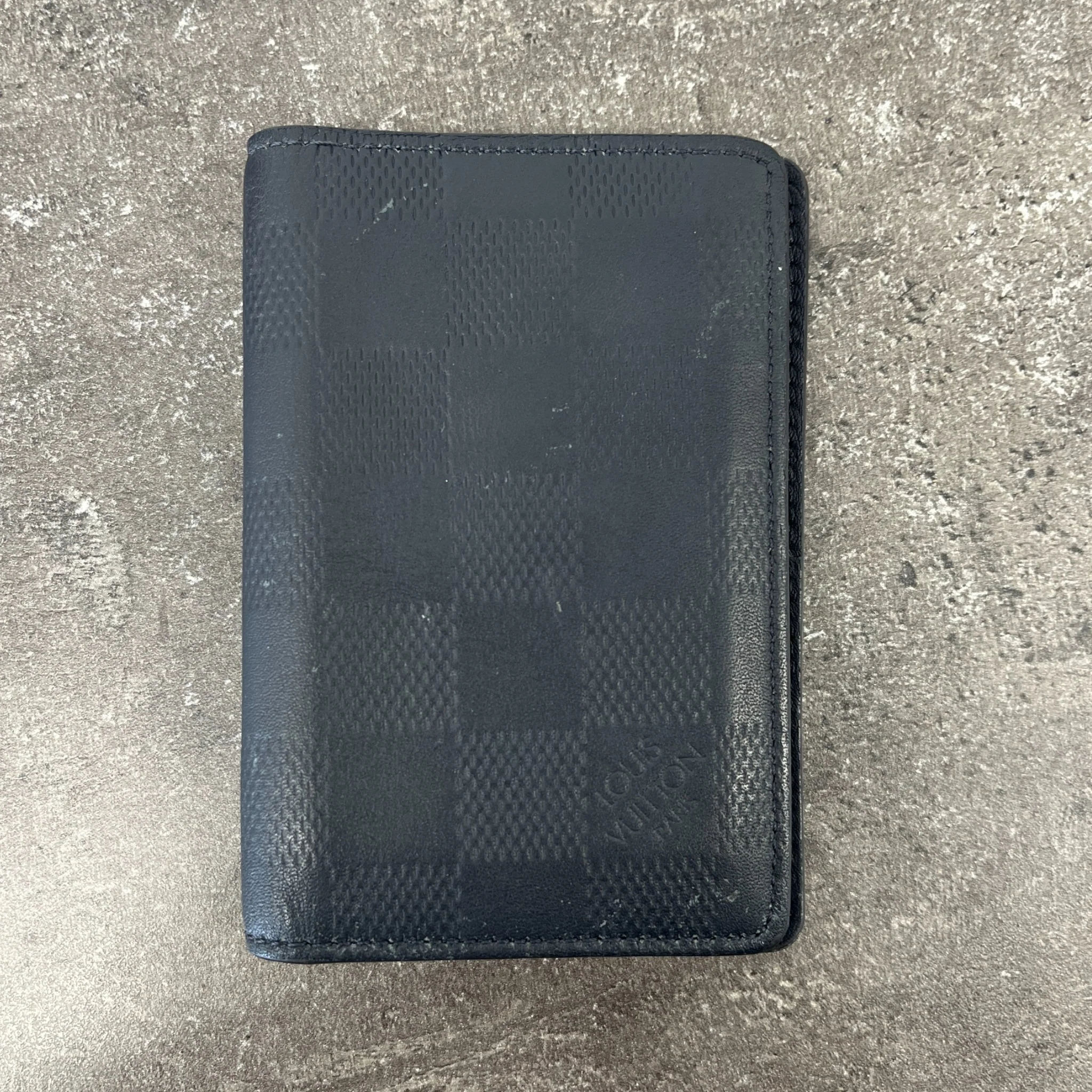 Men's Damier Infini Pocket Organiser Wallet Navy - Image 6