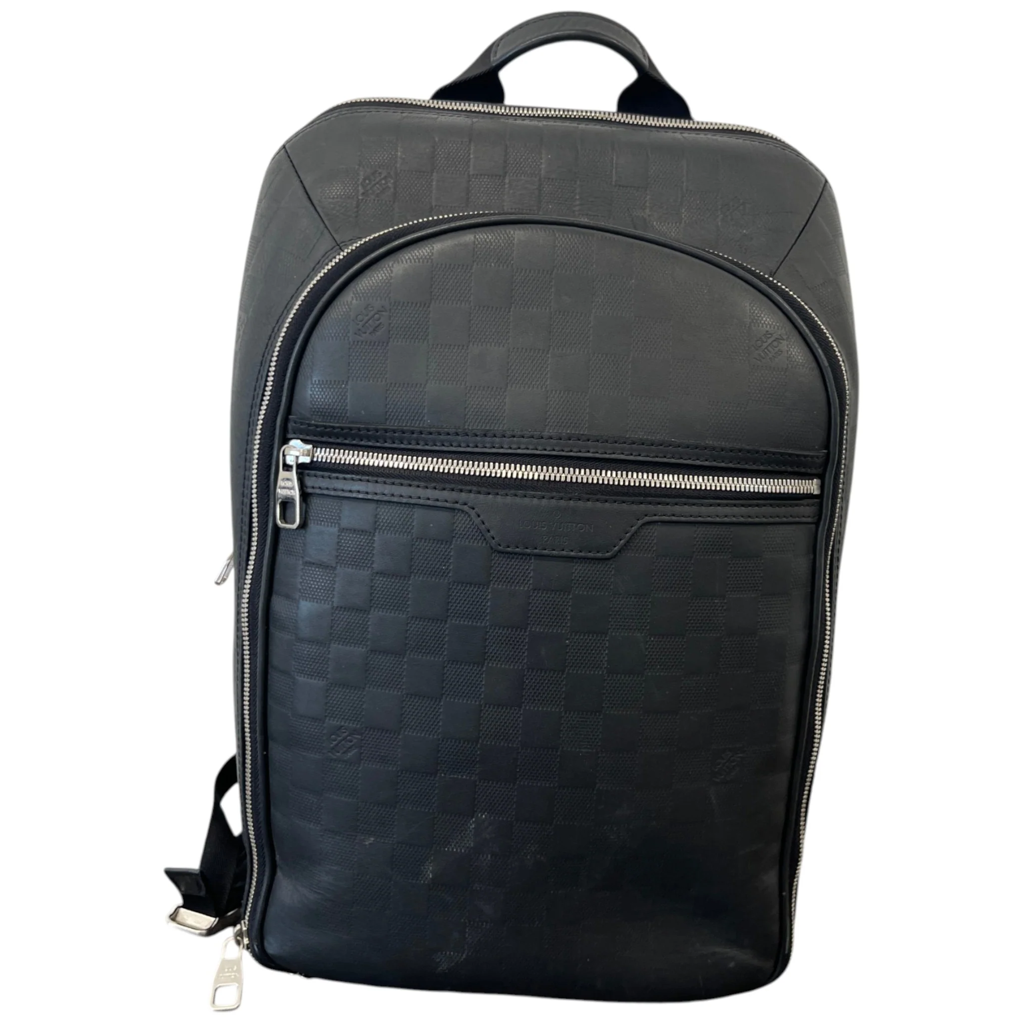 Men's Damier Infiniti Leather Michael Backpack Black