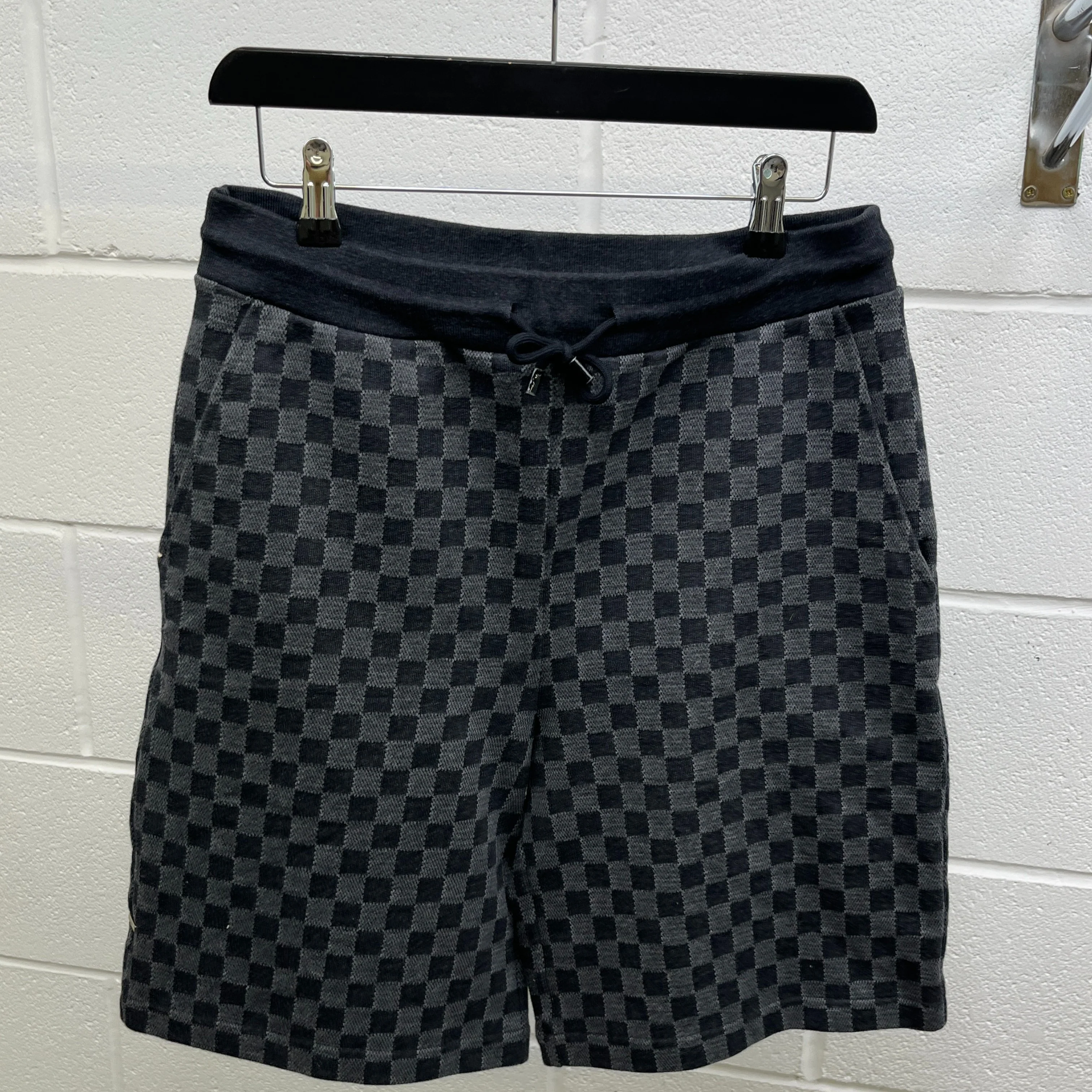 Men's Damier Jacquard Shorts Black Size S - Image 8