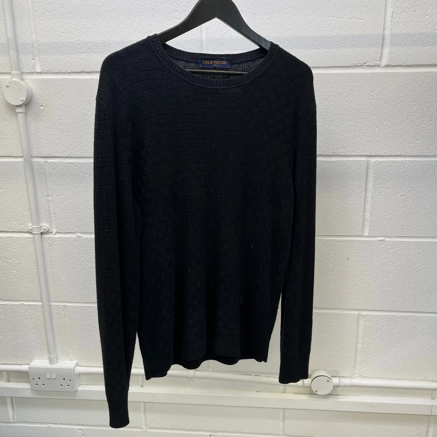 Men's Damier Jumper Black Size S - Image 8