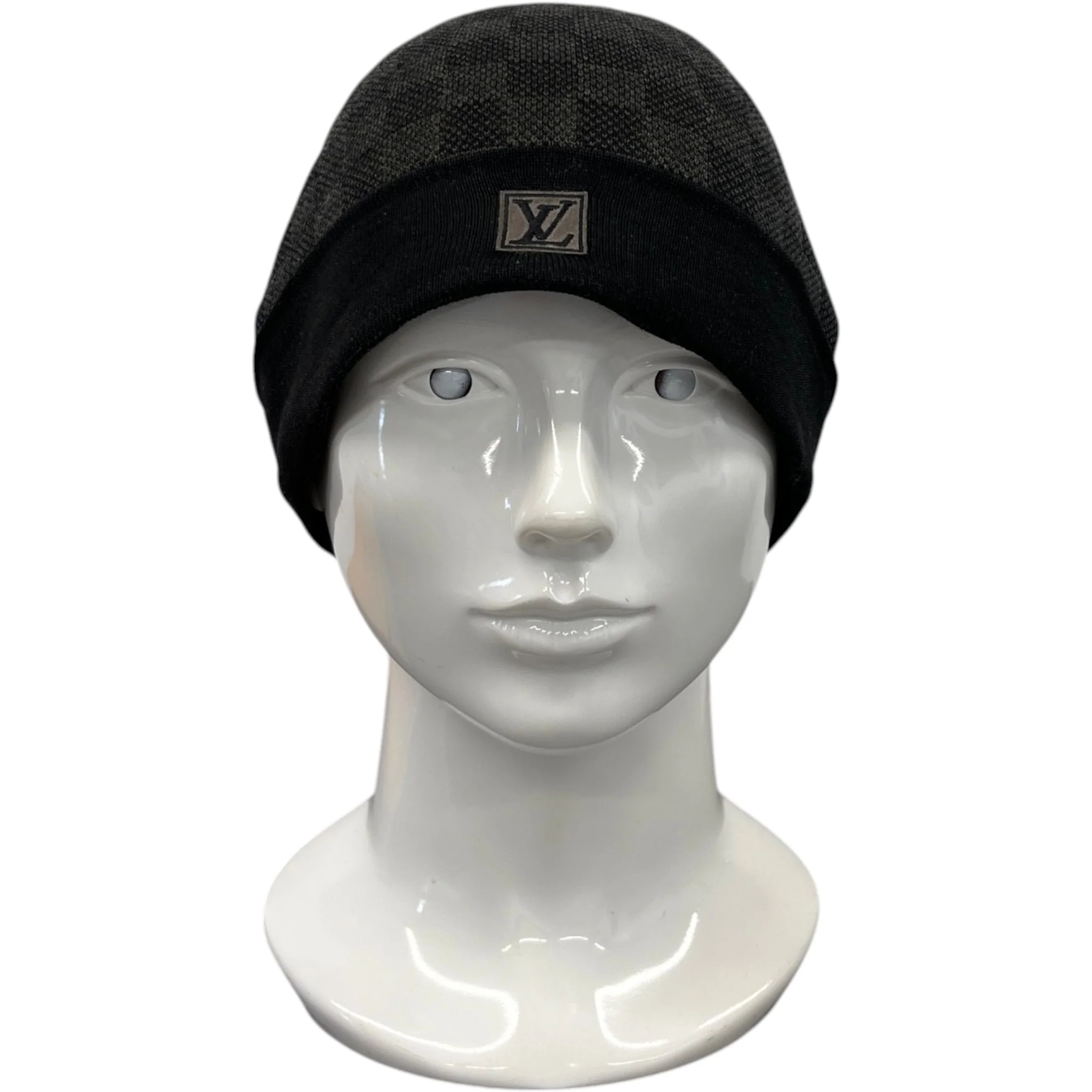Men's Damier Néo Petit Beanie Hat Black - Image 2