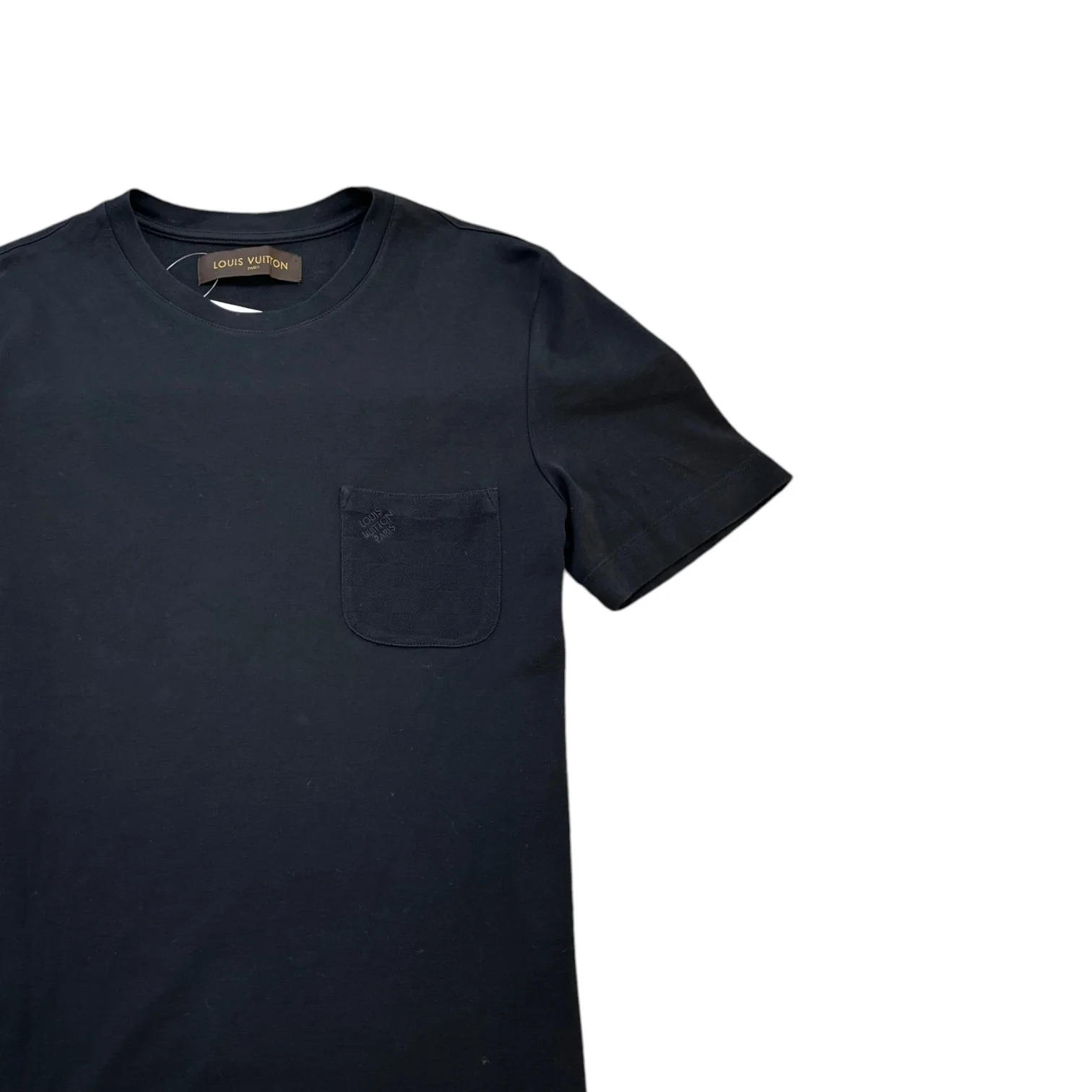 Men's Damier Pocket T-Shirt Black Size S - Image 3