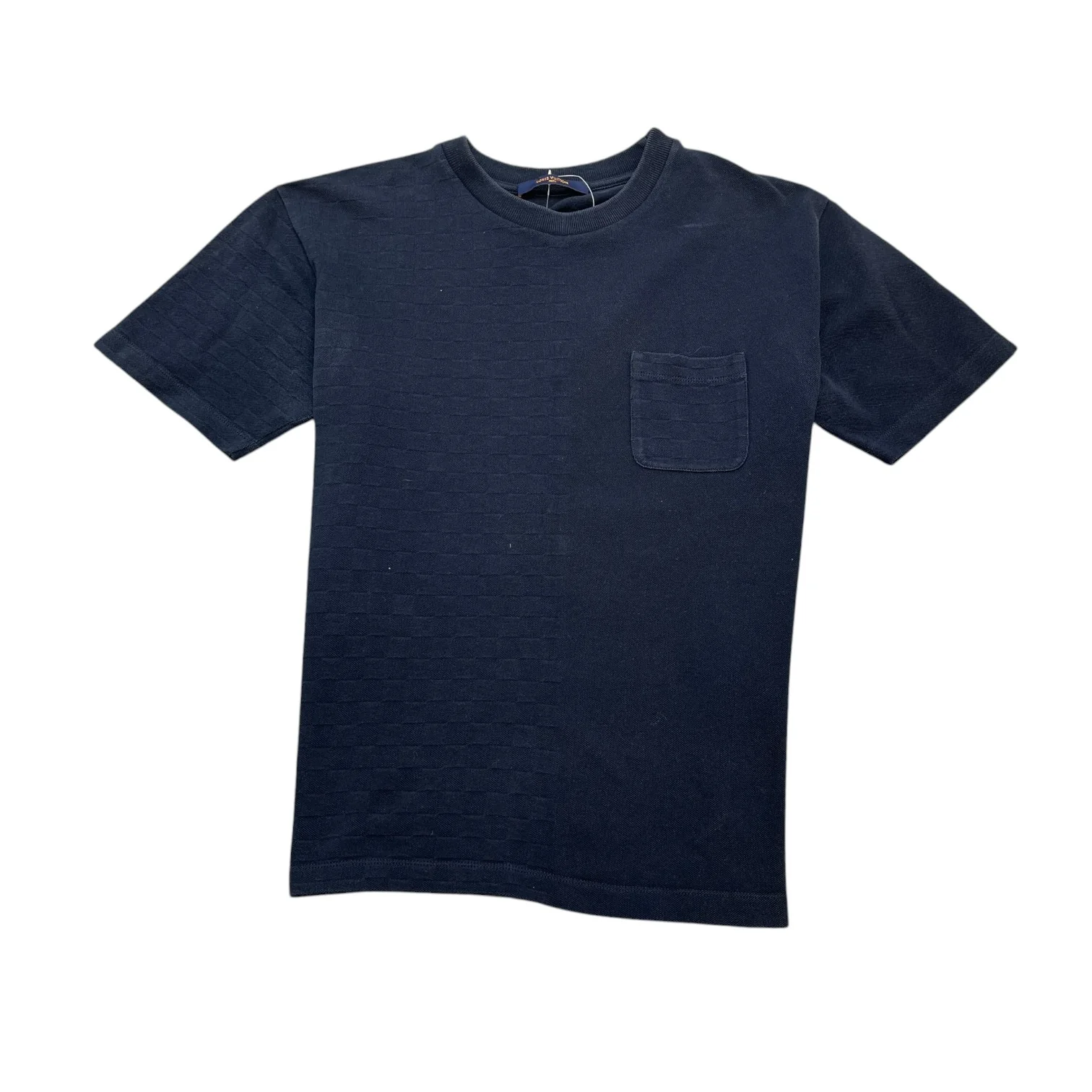 Men's Damier Pocket T-Shirt Navy Size M