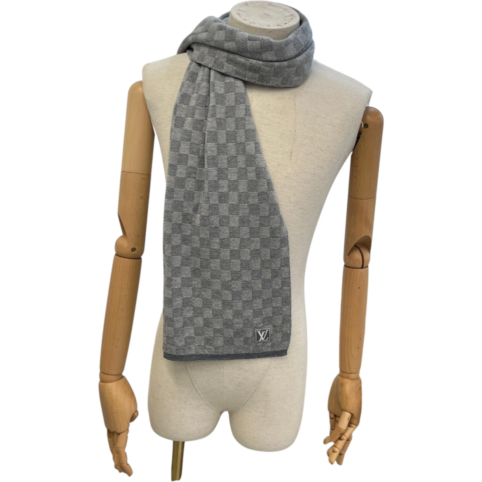 Men's Damier Scarf Grey - Image 2