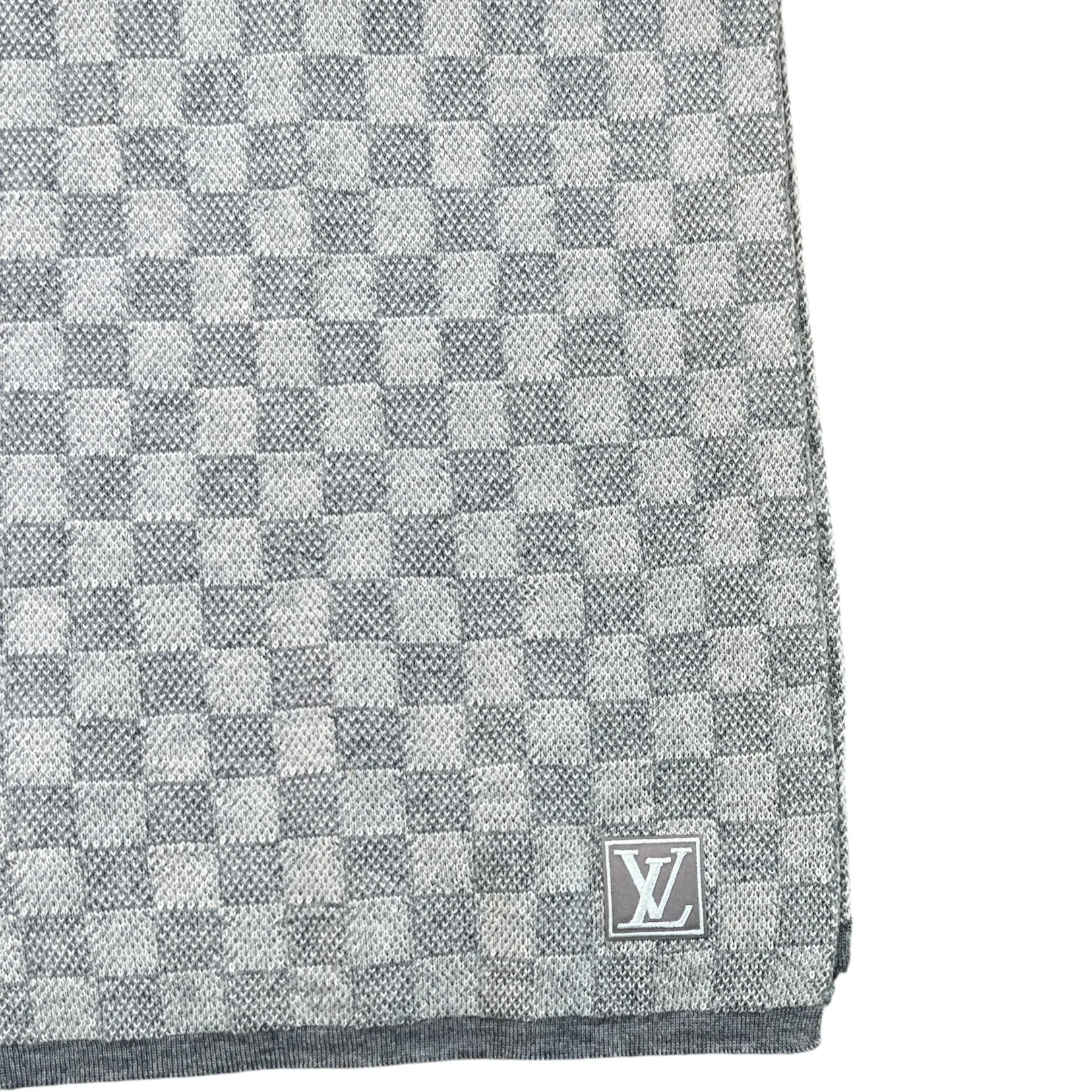 Men's Damier Scarf Grey - Image 4