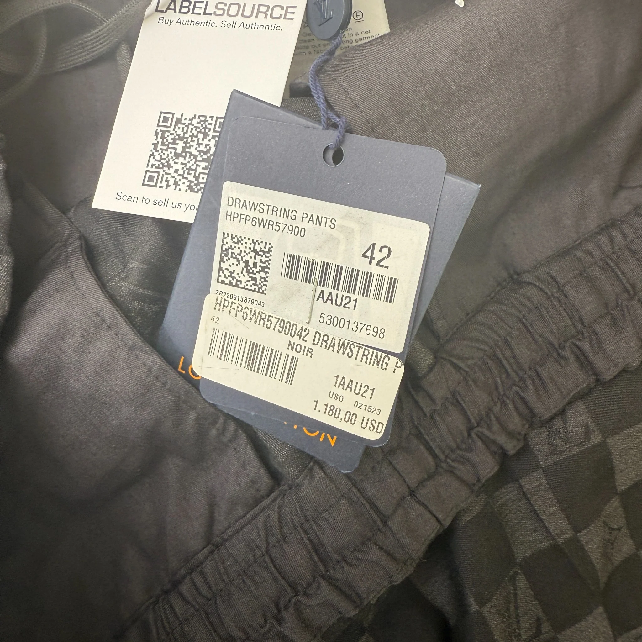 Men's Damier Trousers Black Size IT 48 / UK 32 - Image 6