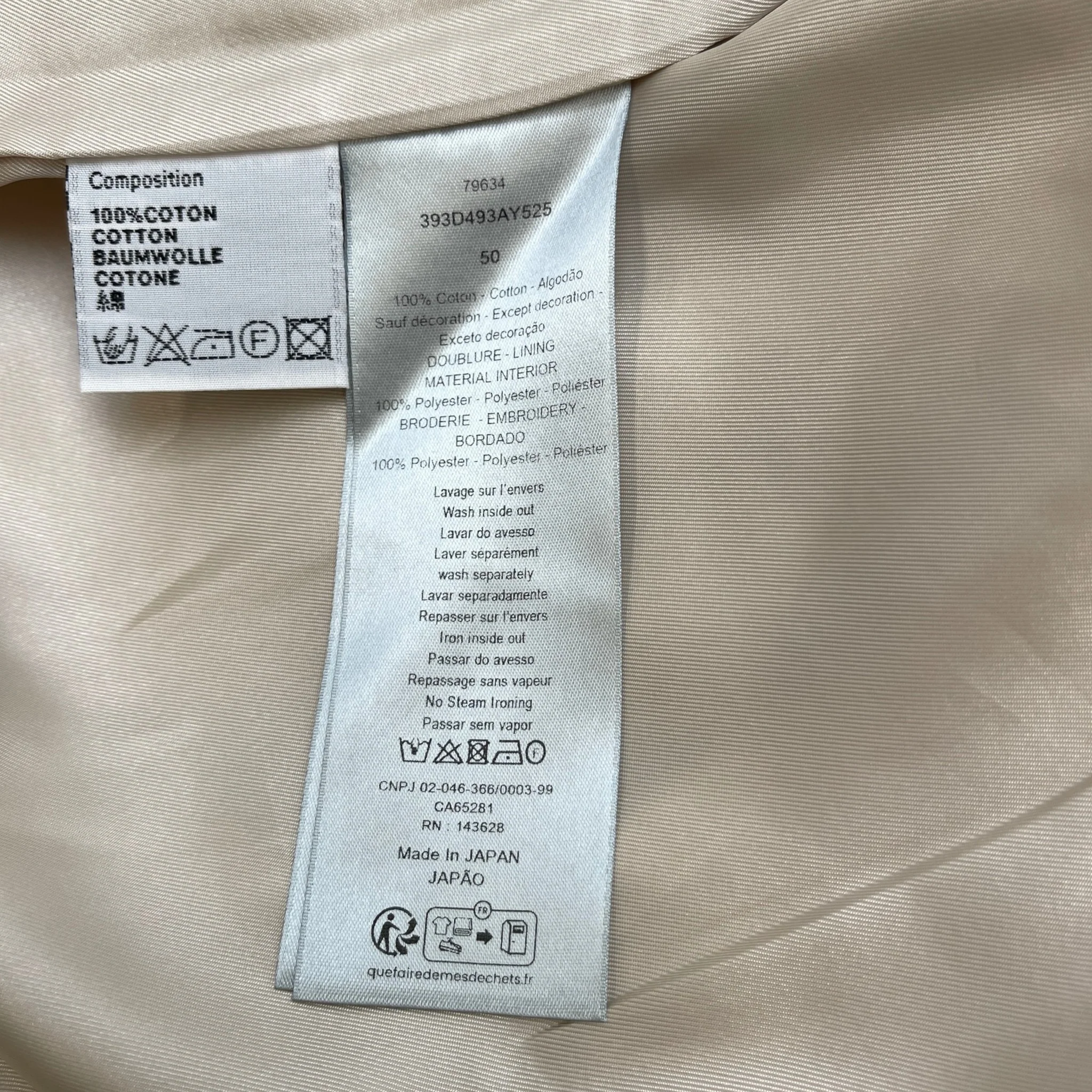Men's Denim Tears Bomber Jacket Beige Size IT 50 / L - Image 10