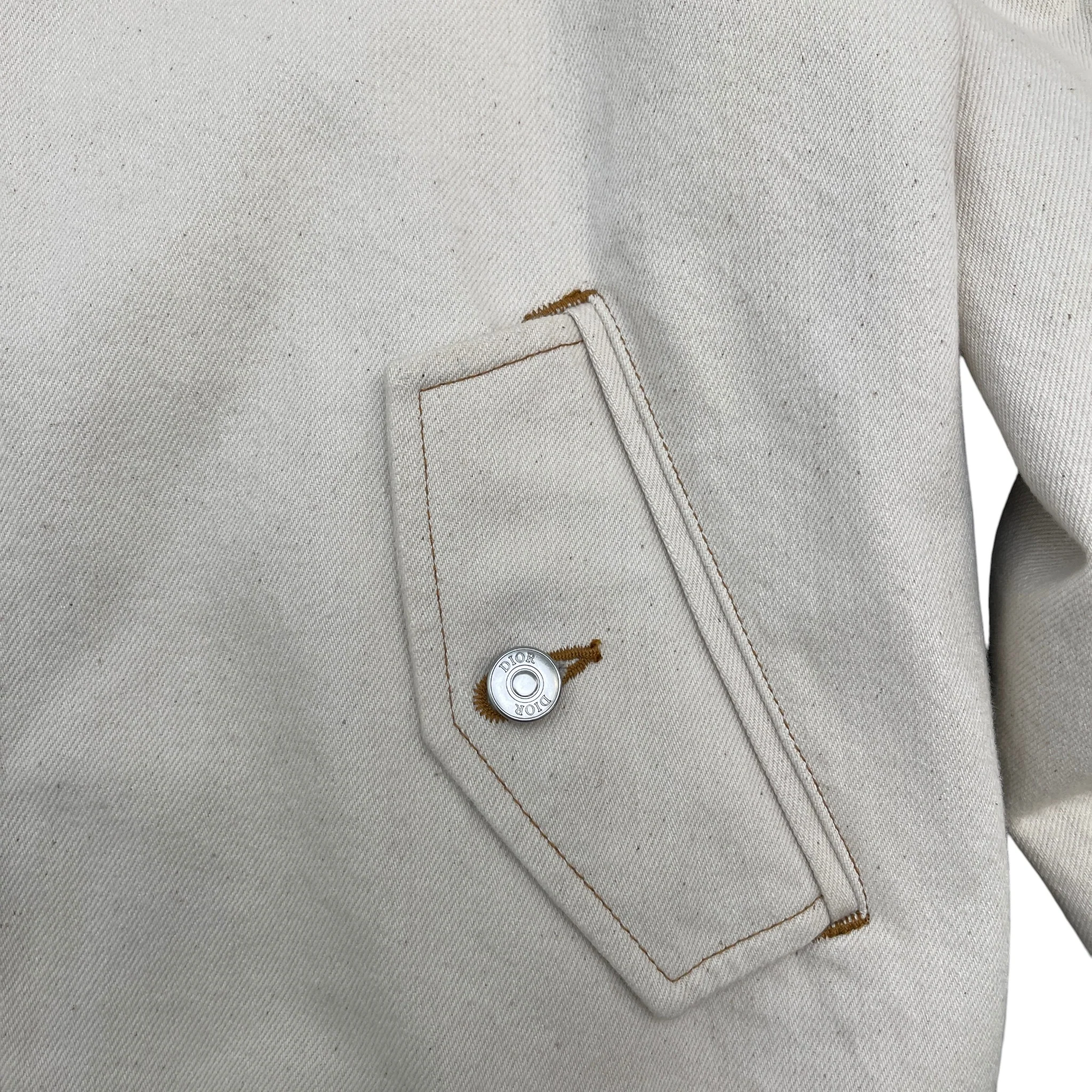 Men's Denim Tears Bomber Jacket Beige Size IT 50 / L - Image 9