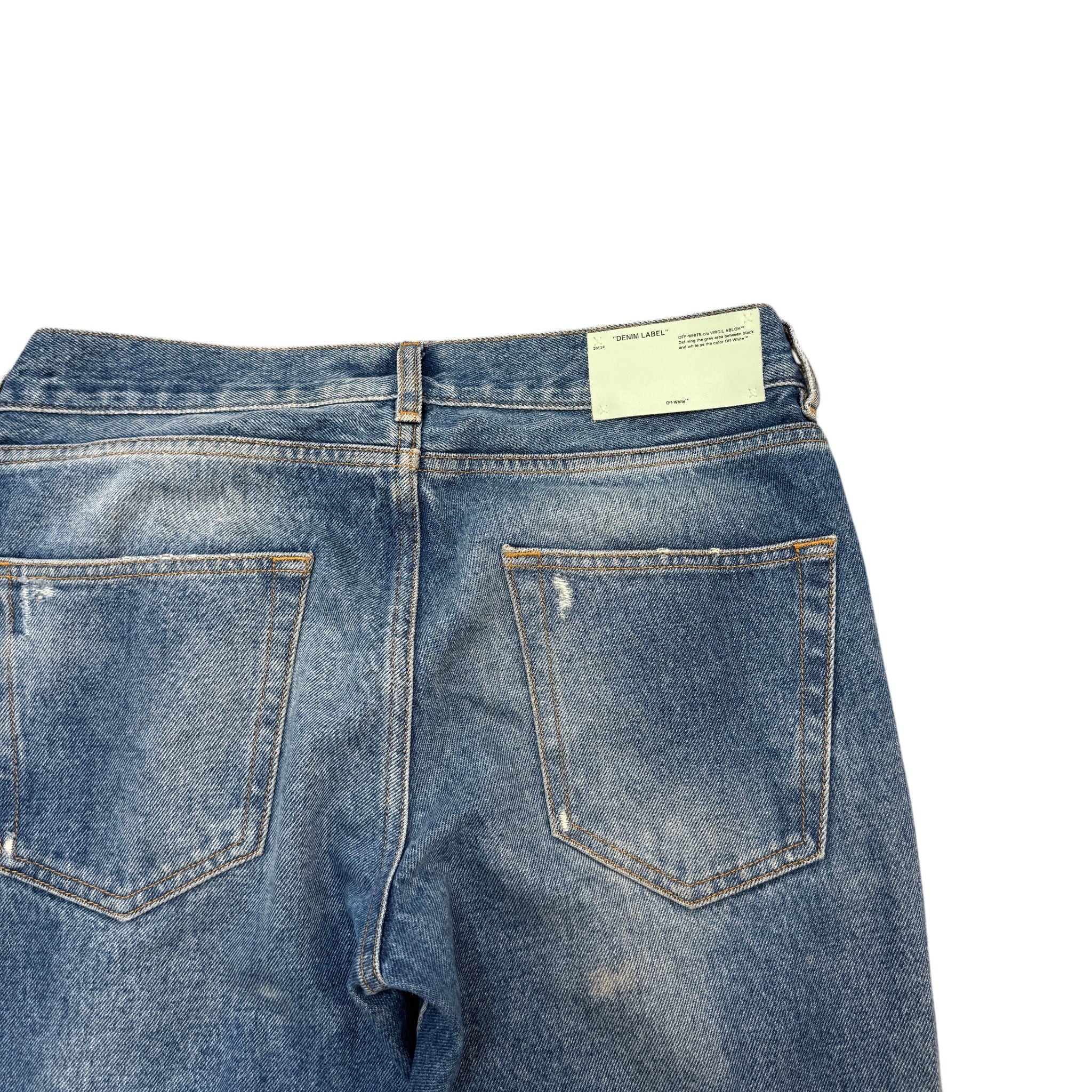 Men's Diag-Stripe Jeans Blue Size Waist 30" - Image 3