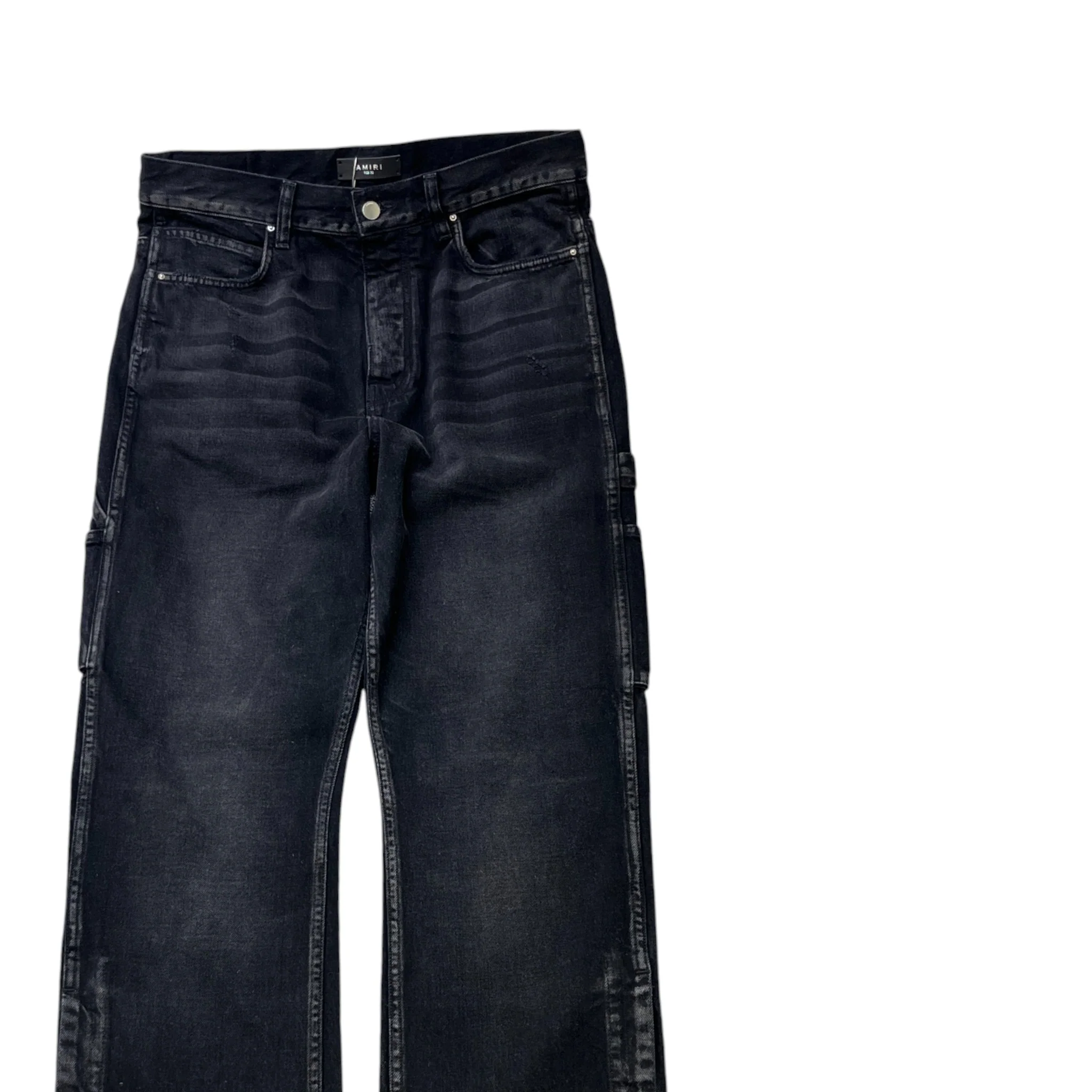 Men's Distressed Jeans Black Size Waist 30" - Image 3