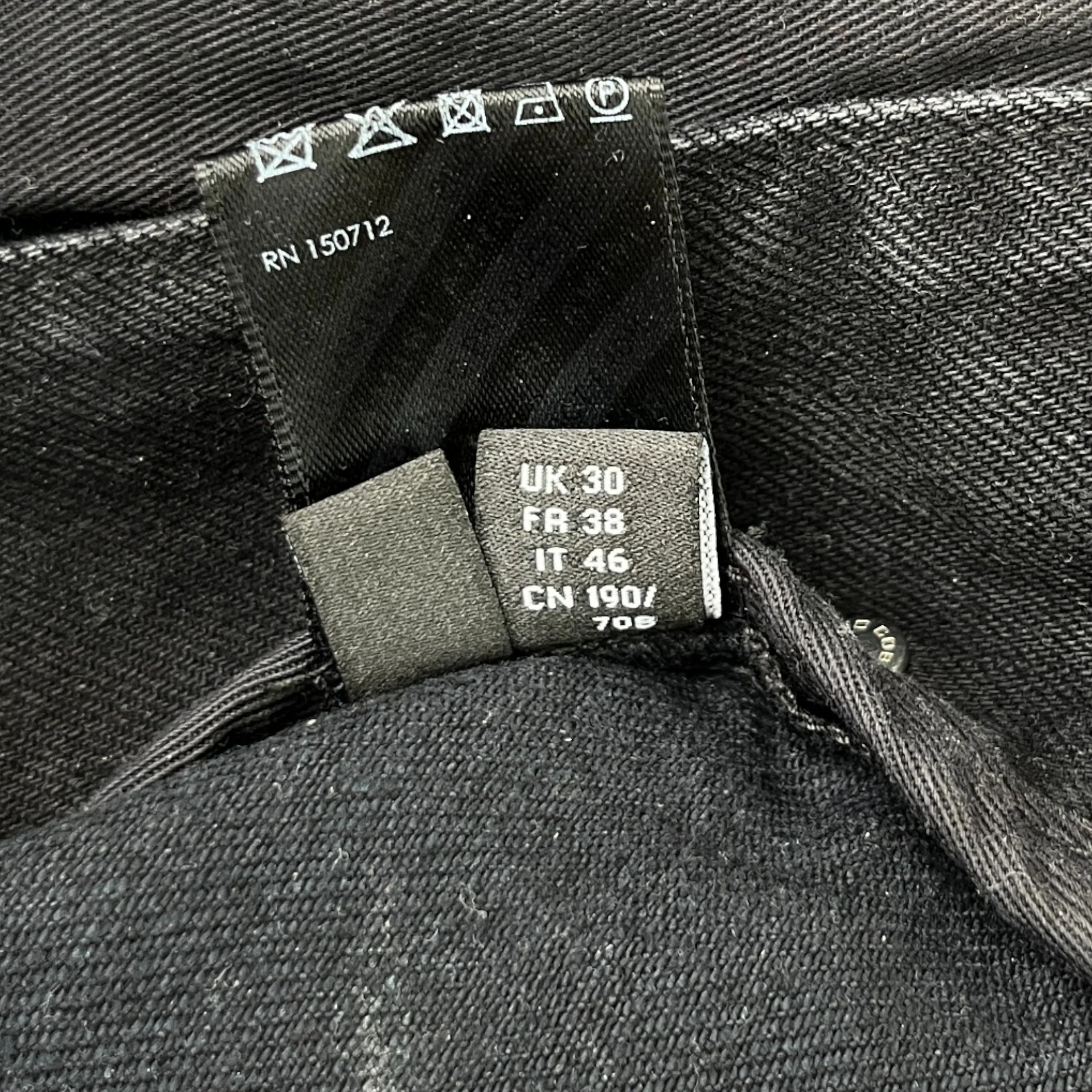 Men's Distressed Jeans Black Size Waist 30" - Image 8