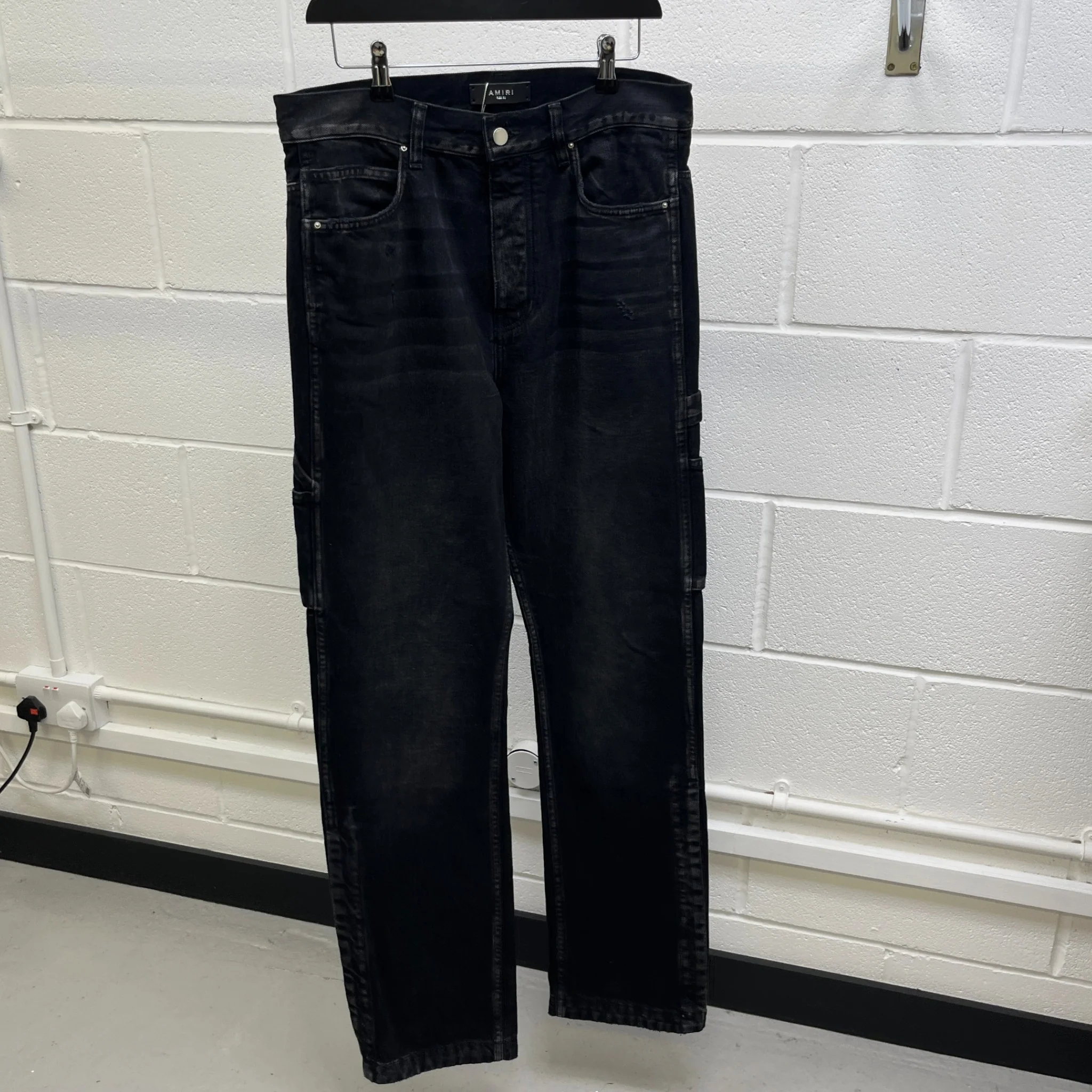 Men's Distressed Jeans Black Size Waist 30" - Image 9
