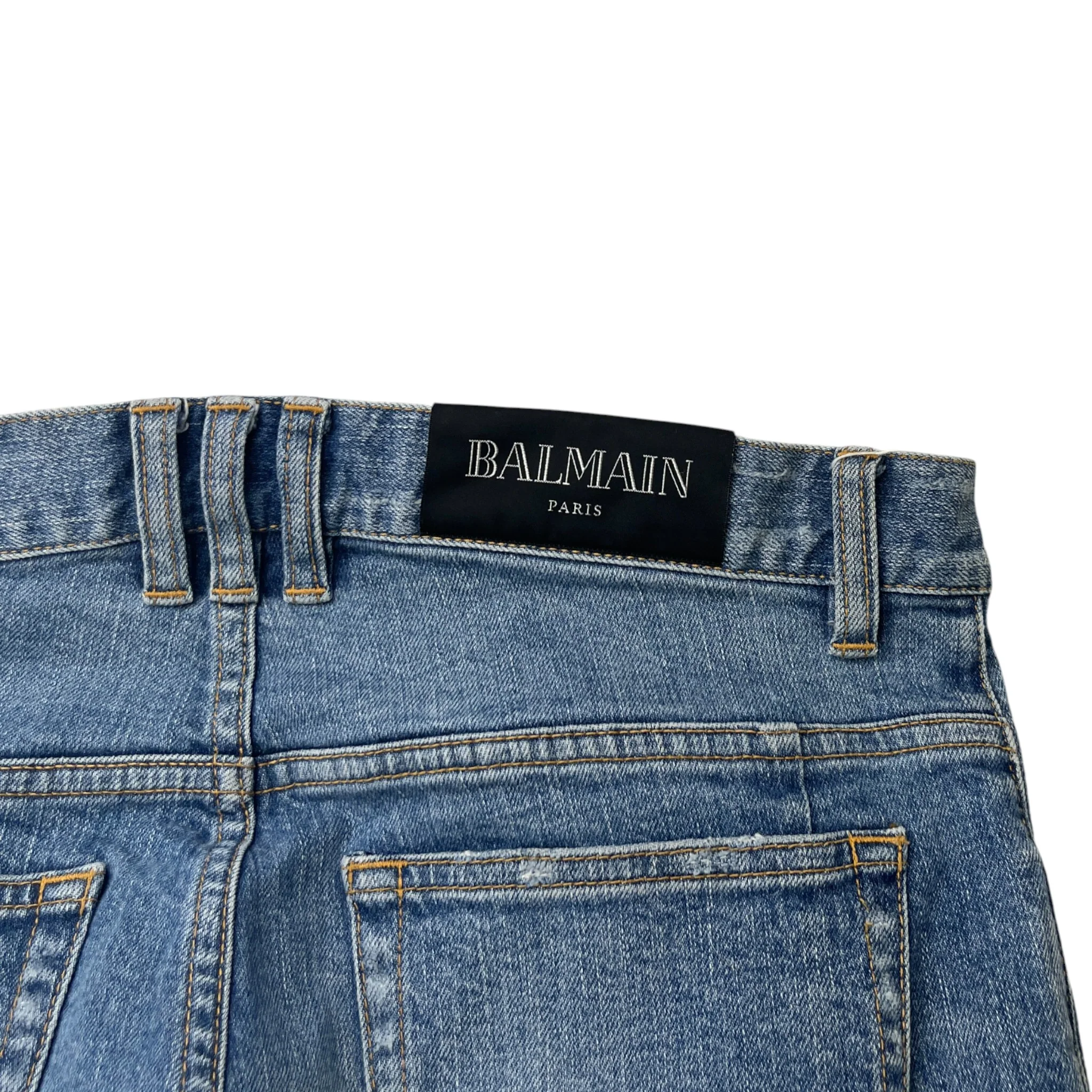 Men's Distressed Jeans Blue Size Waist 30" - Image 6
