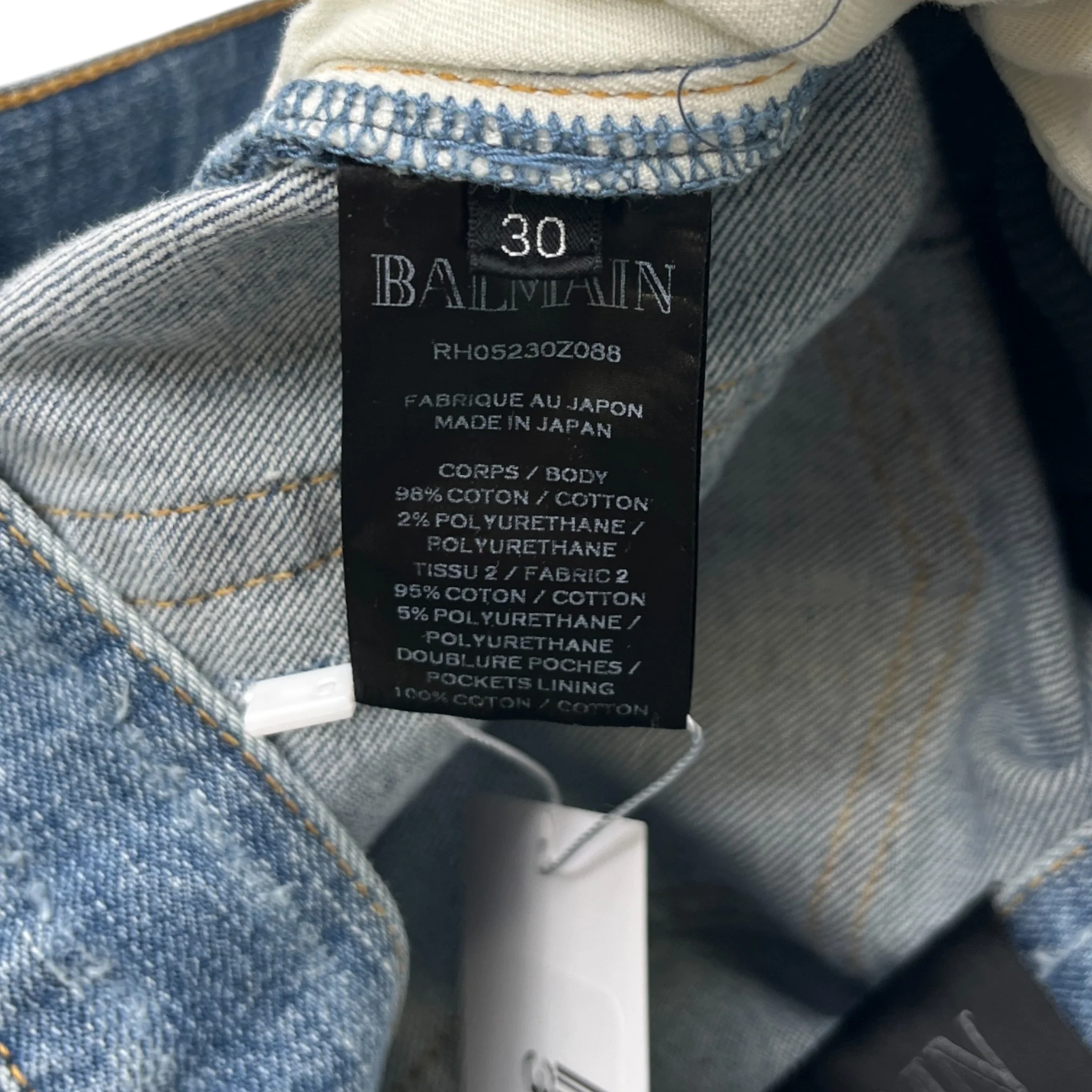 Men's Distressed Jeans Blue Size Waist 30" - Image 7