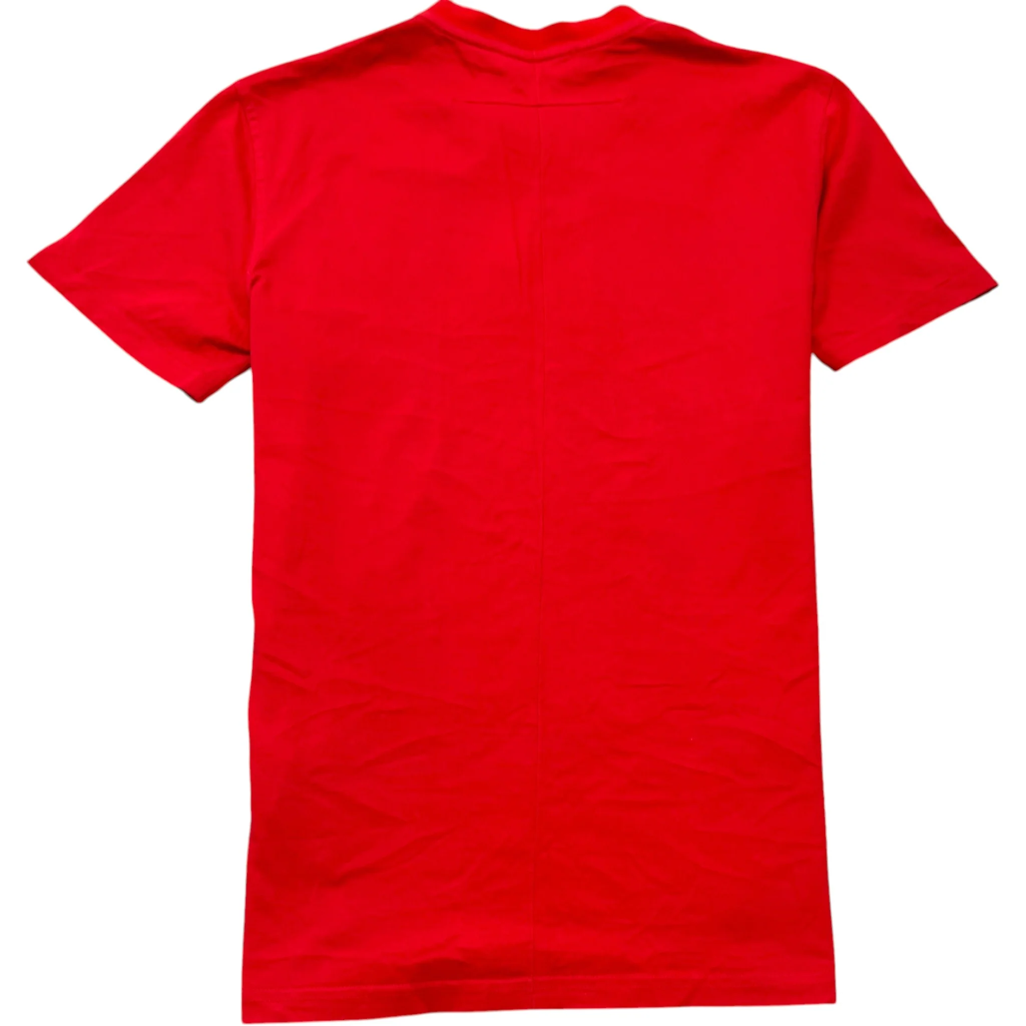 Men's Distressed Logo Patch T-Shirt Red Size S - Image 2
