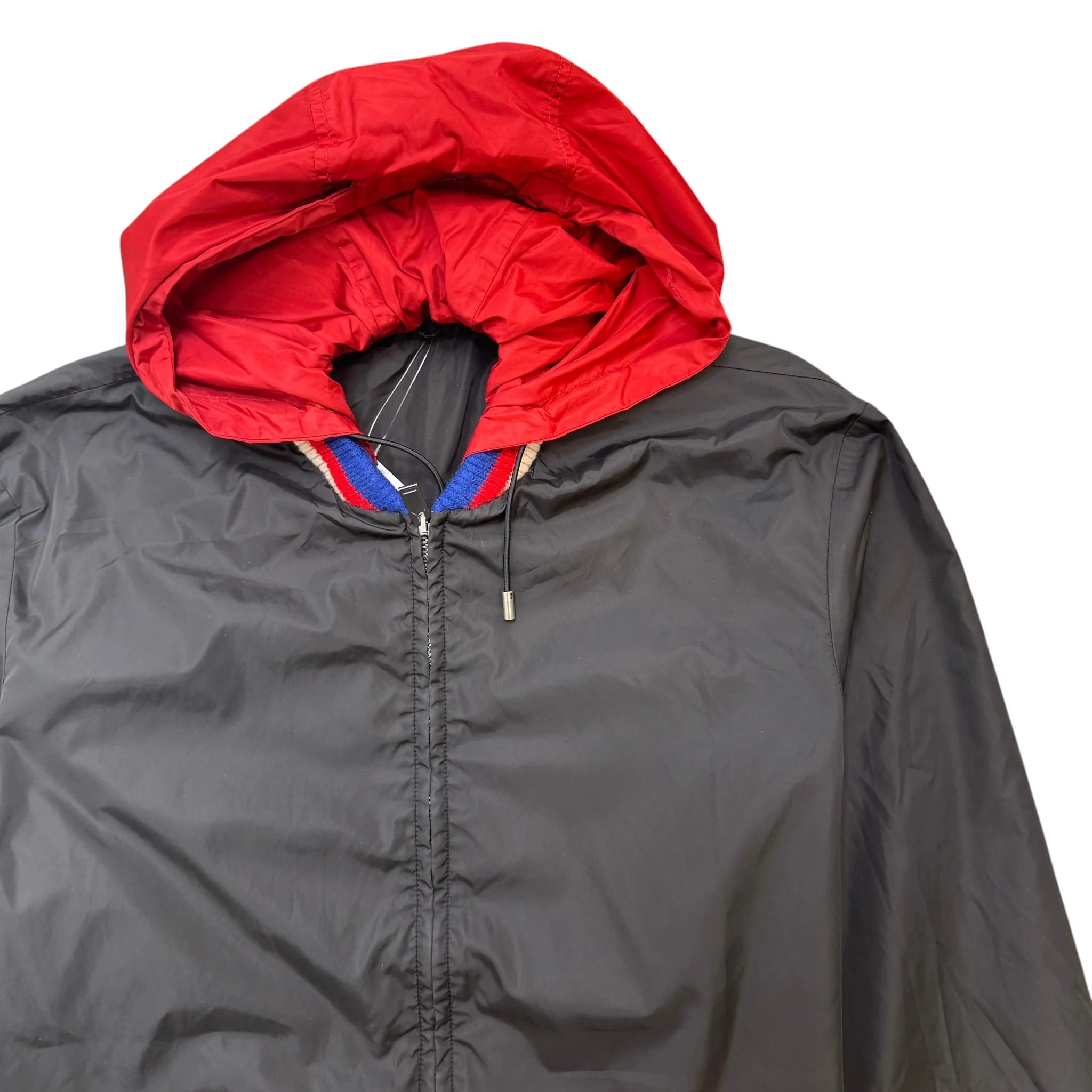 Men's Distressed Logo Print Windbreaker Black Size IT 48 / M - Image 3