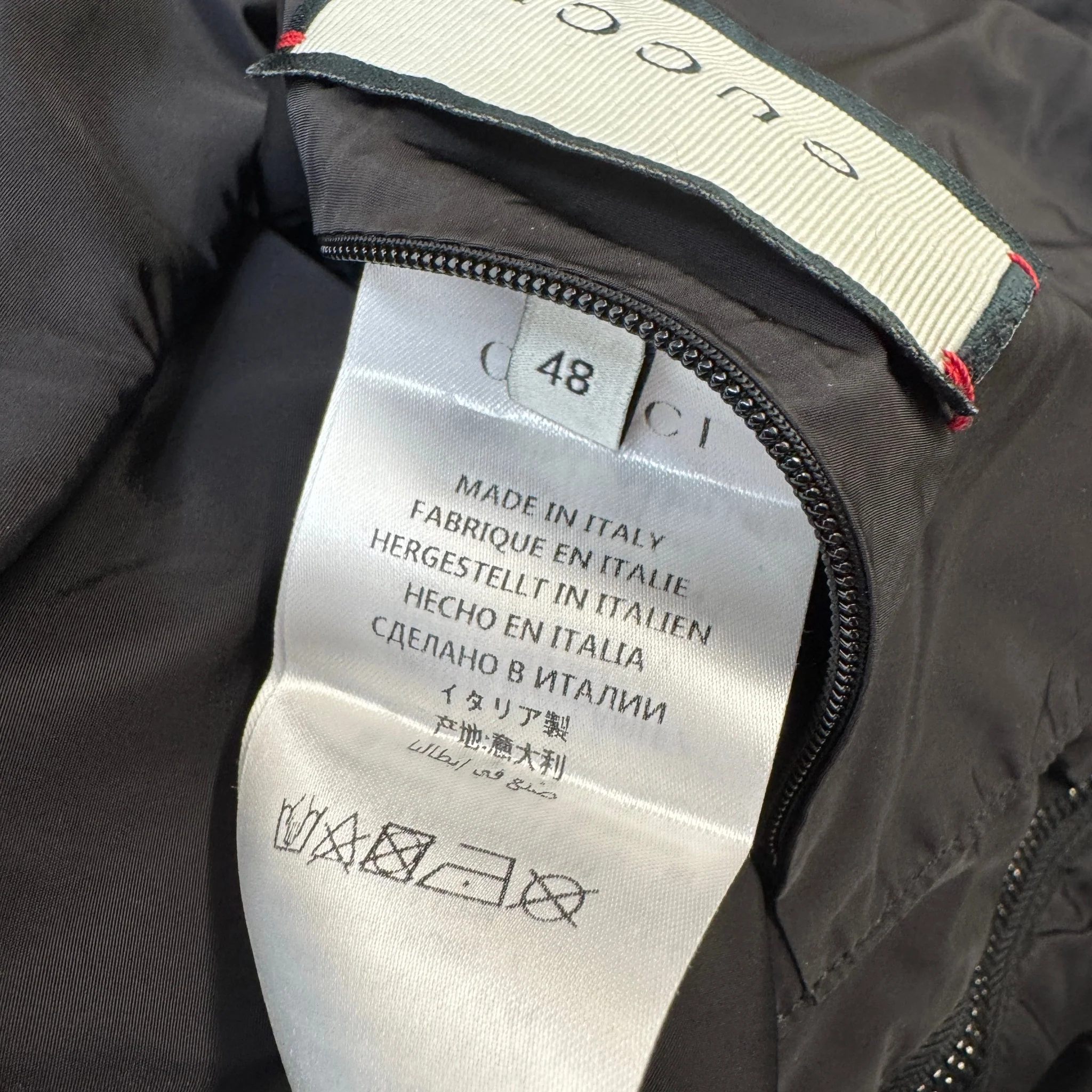 Men's Distressed Logo Print Windbreaker Black Size IT 48 / M - Image 5