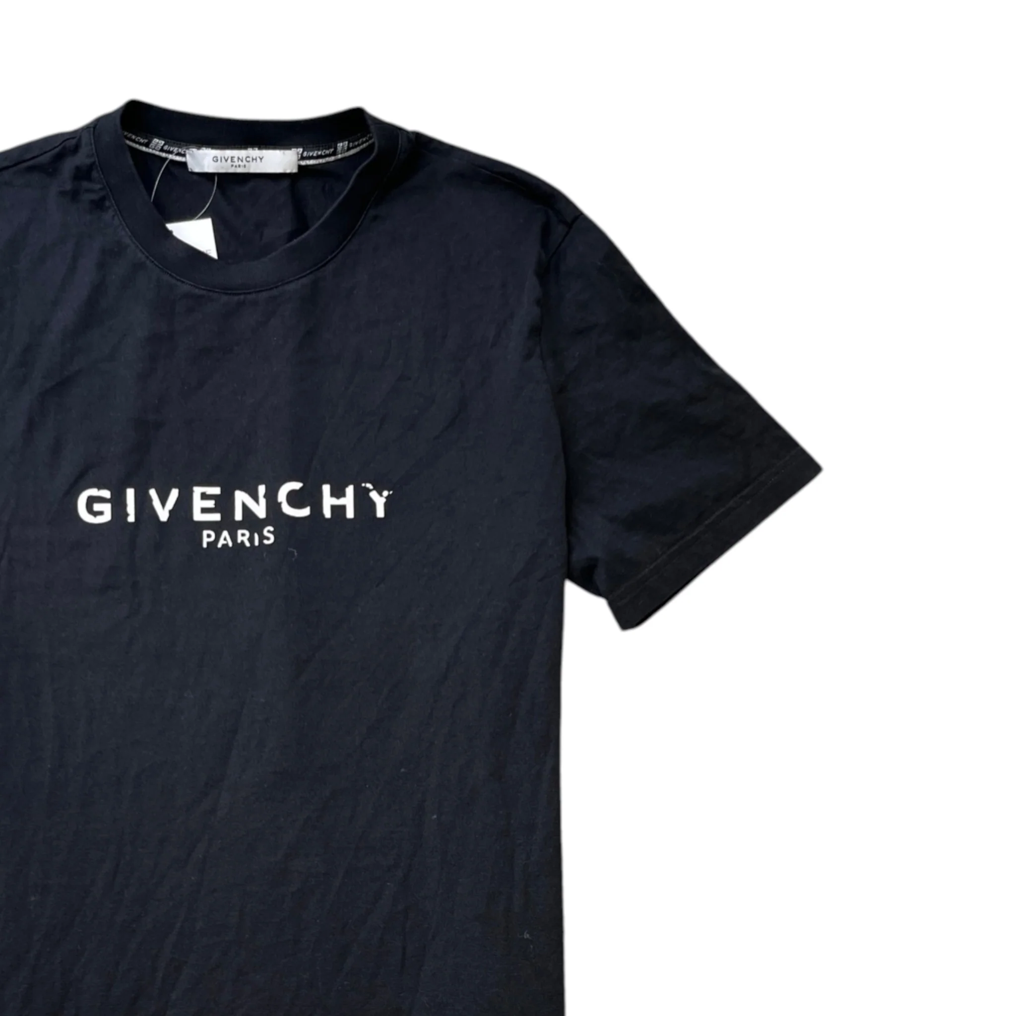 Men's Distressed Logo Top Black Size M - Image 3