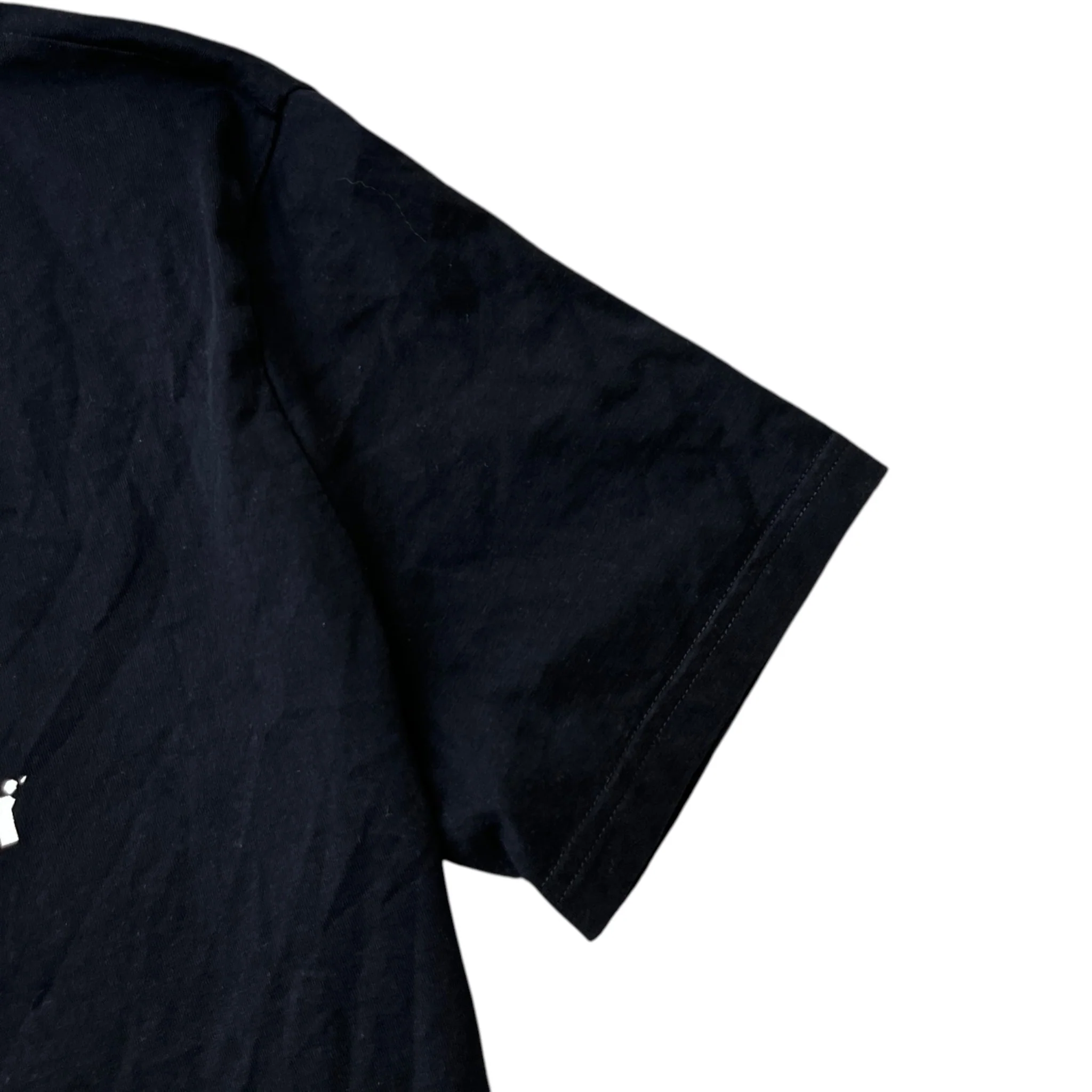 Men's Distressed Logo Top Black Size M - Image 5