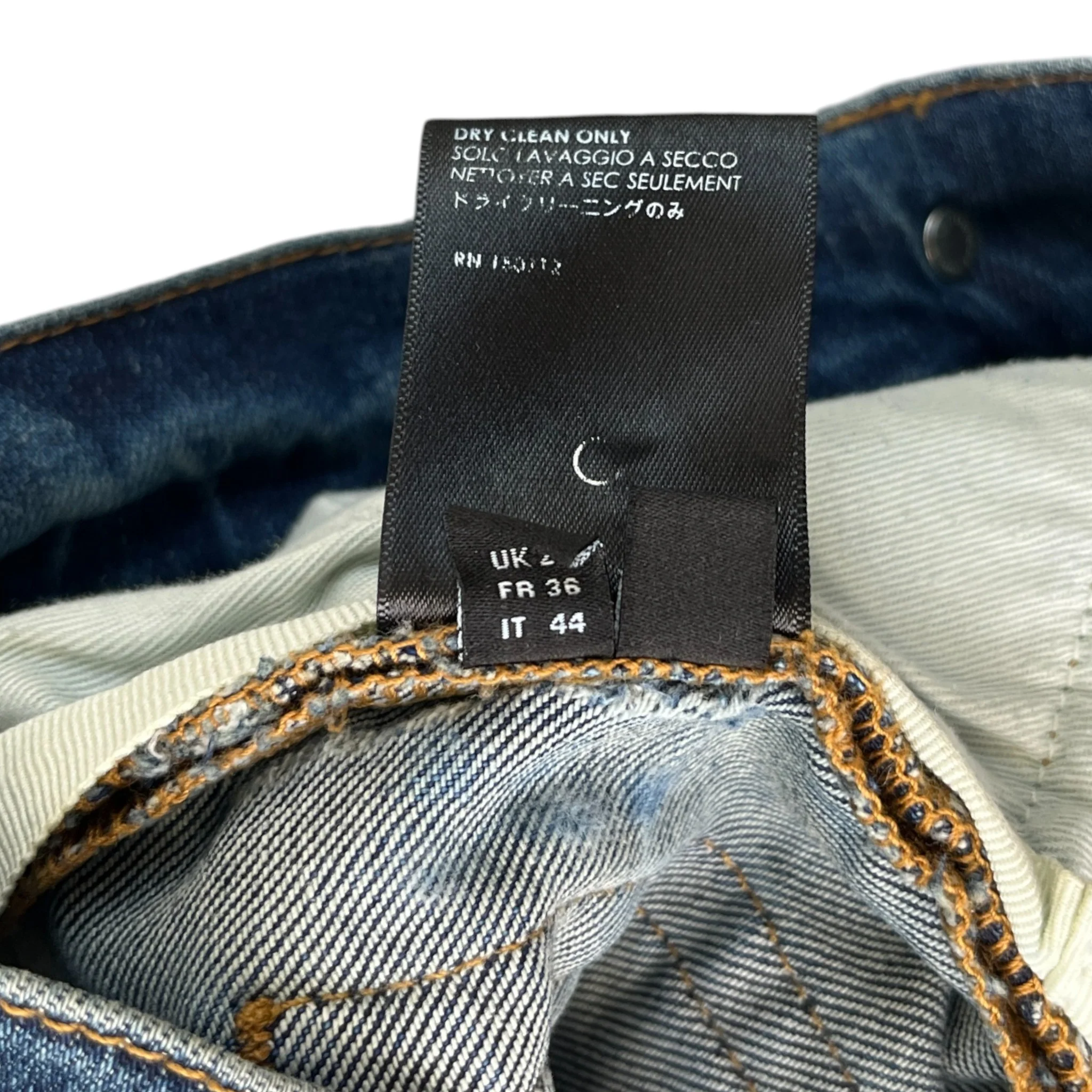 Men's Distressed Skinny Jeans Blue Size Waist 28" - Image 8