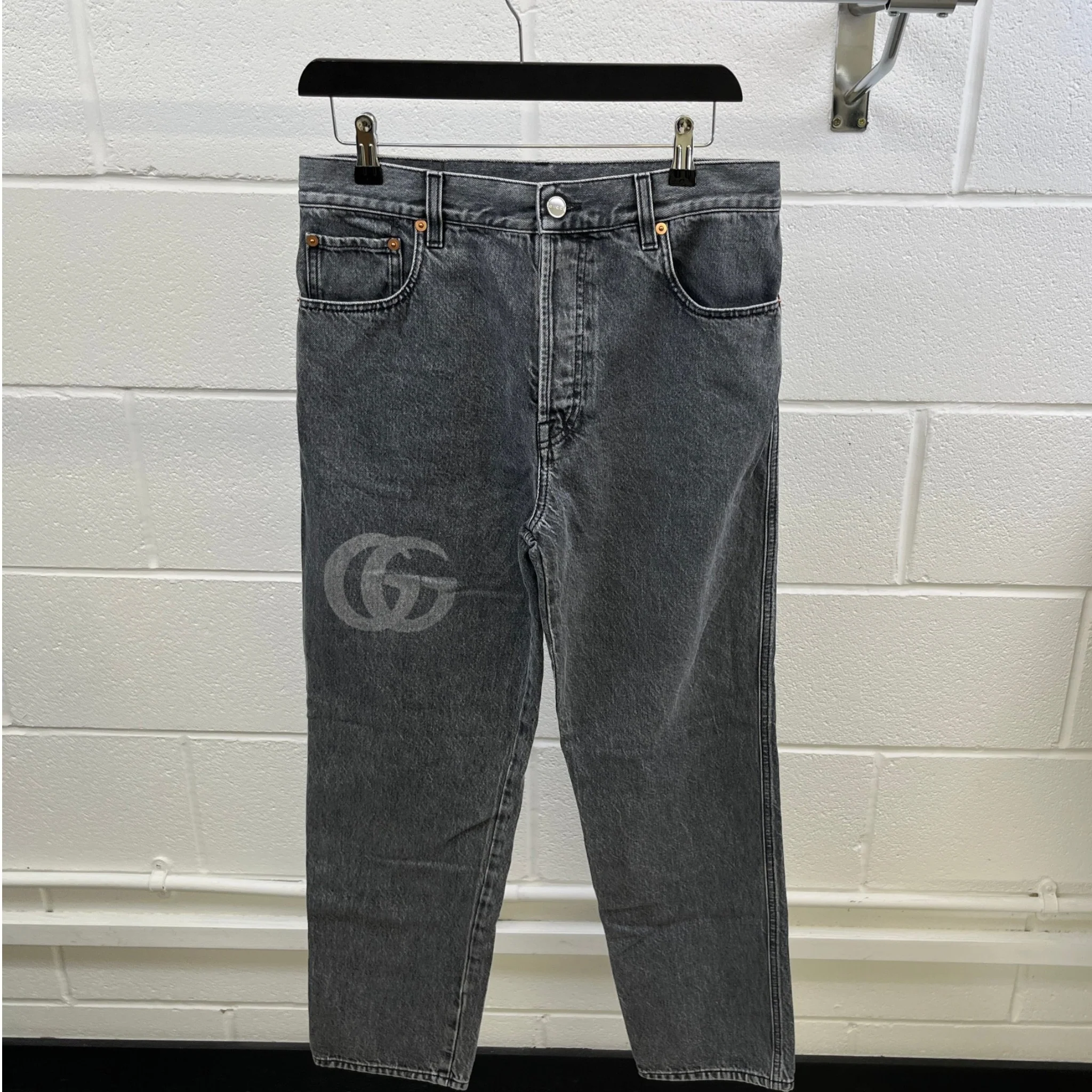 Men's Double G Slim Jeans Grey Size Waist 32" - Image 10