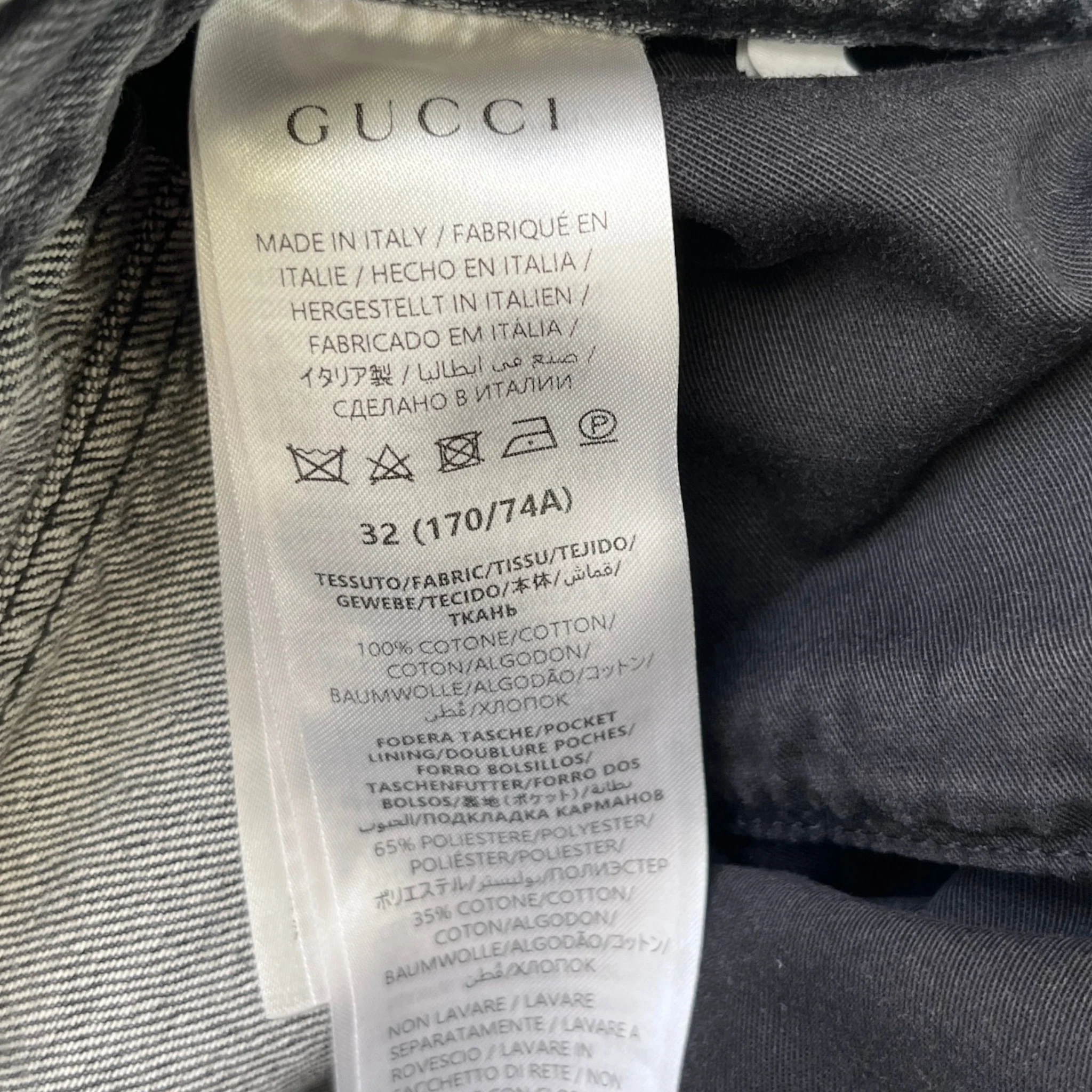 Men's Double G Slim Jeans Grey Size Waist 32" - Image 9