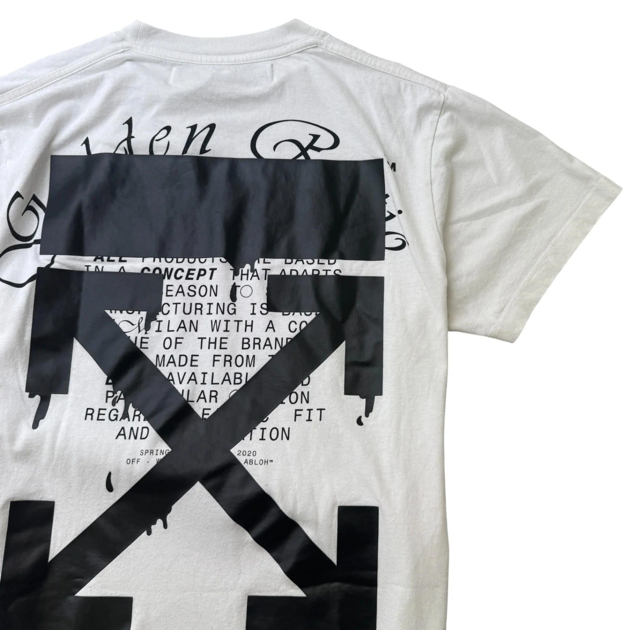 Men's Dripping Arrows T-Shirt White Size XXS - Image 5