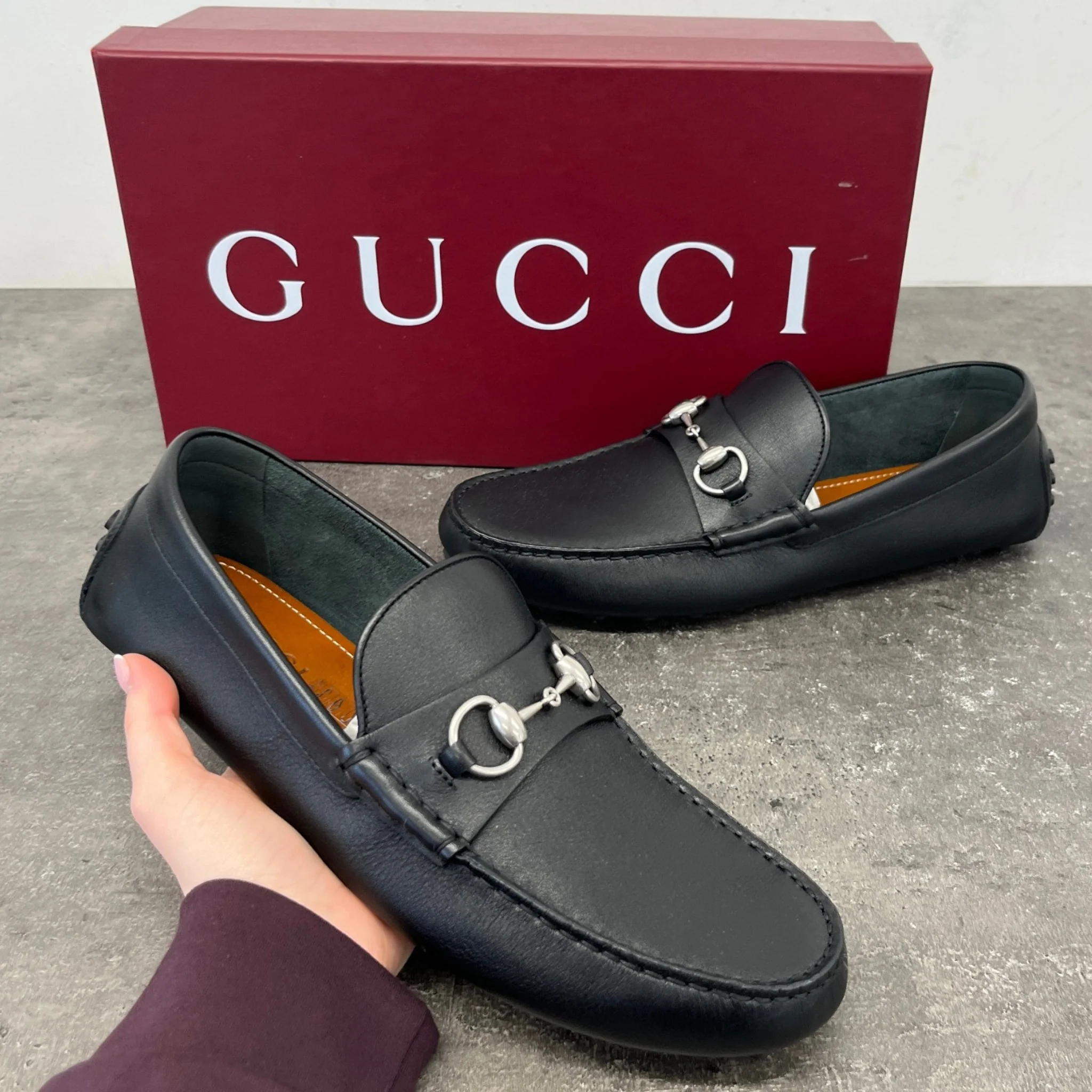 Men's Driver Horsebit Loafers Black Size EU 42 / UK 8 - Image 12