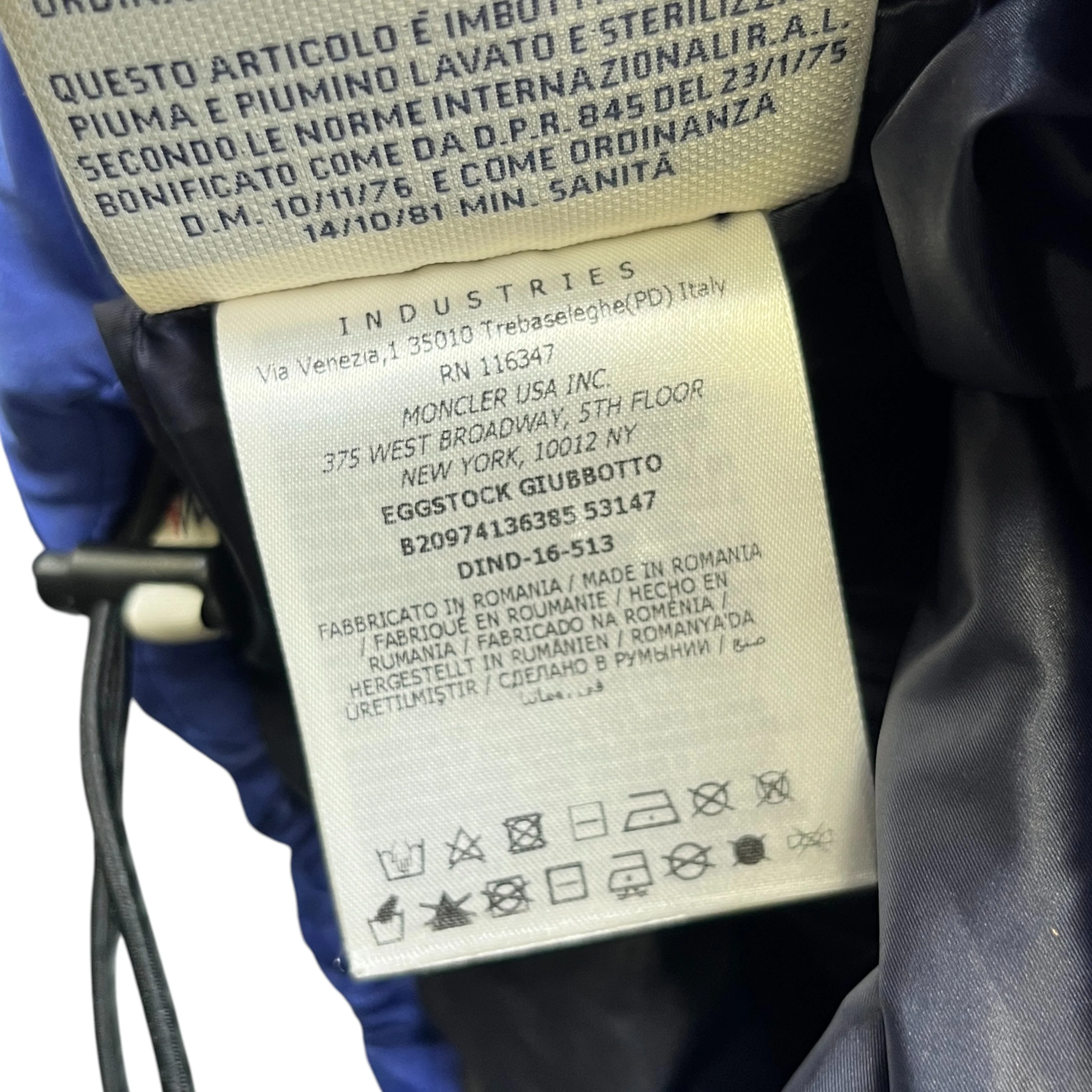 Men's Eggstock Down Jacket Blue Size 1 / S - Image 8