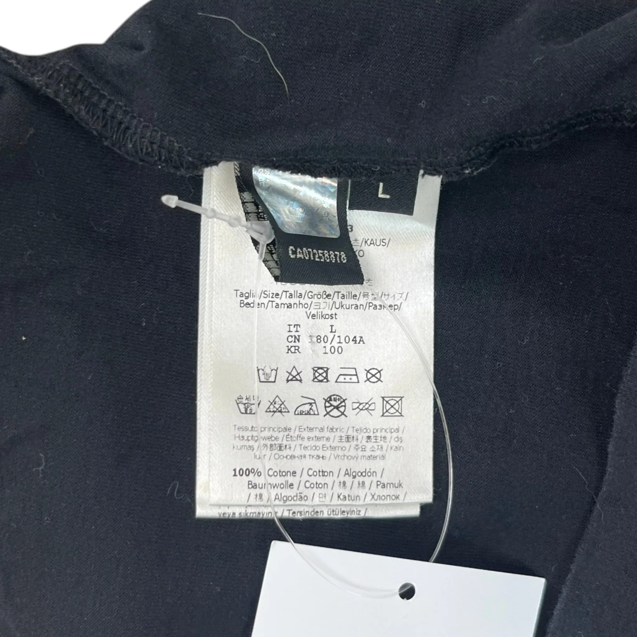 Men's Embellished Logo T-Shirt Black Size L - Image 7