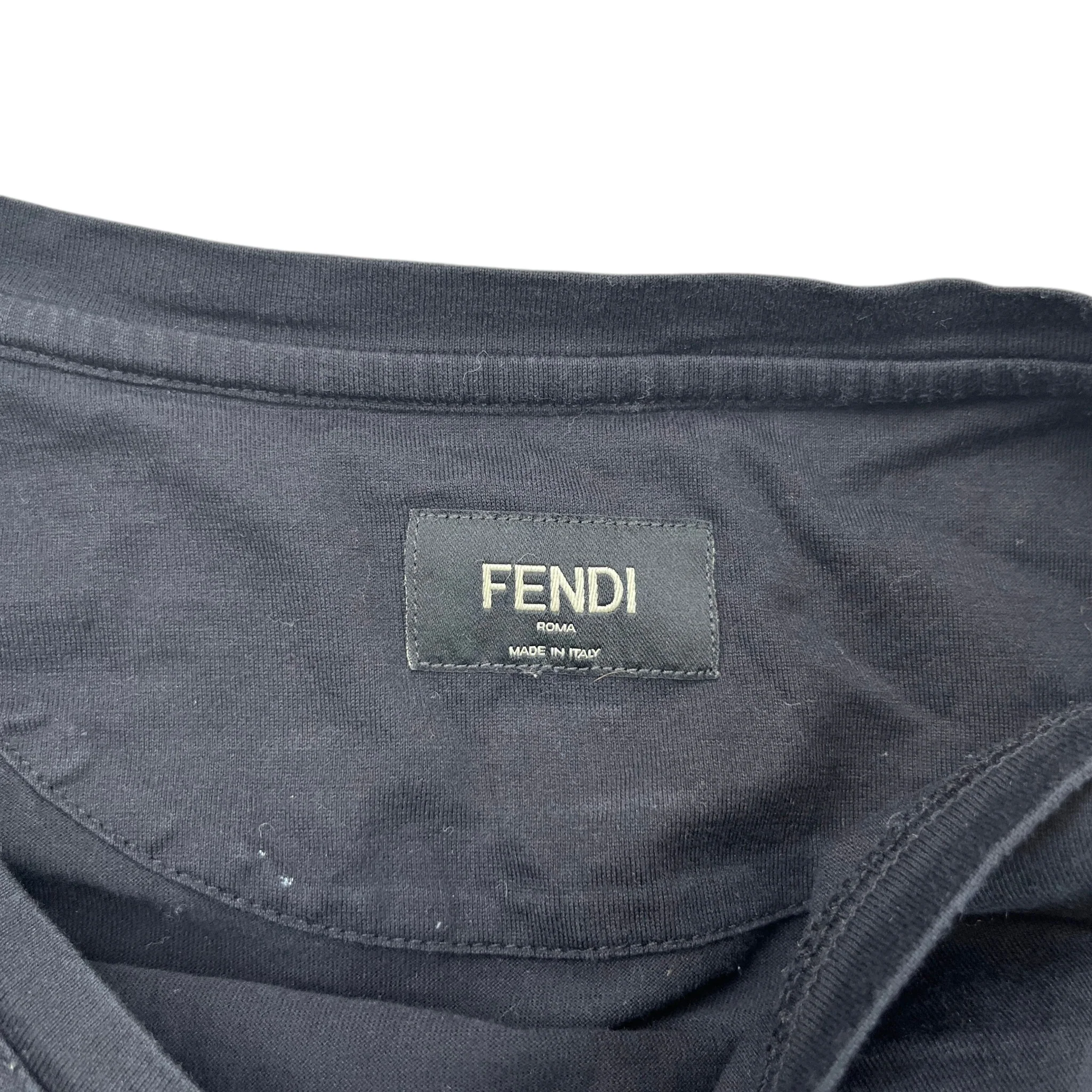 Men's Embellished Logo T-Shirt Black Size L - Image 8
