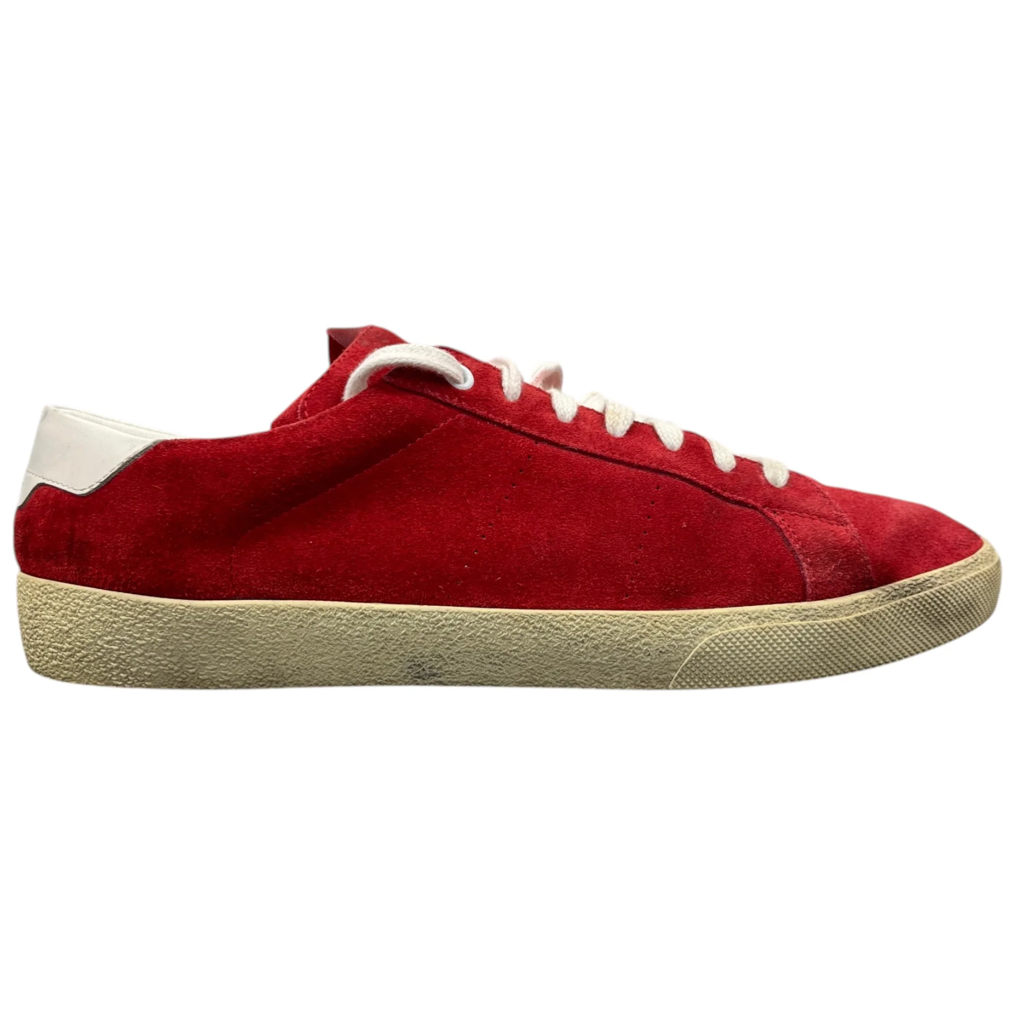 Men's Embossed Logo Low Trainers Red Size EU 45.5 / UK 11.5