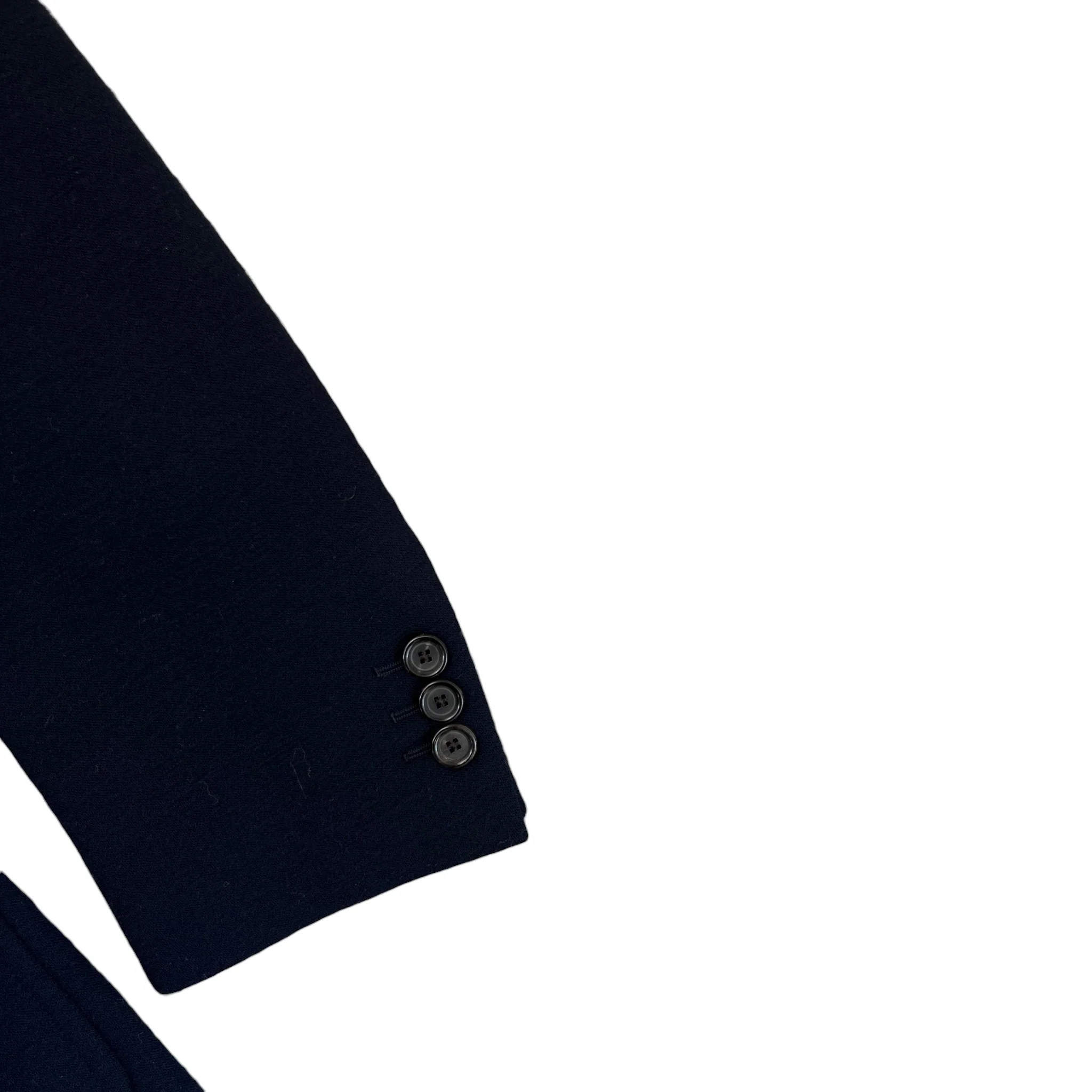 Men's Embossed Logo Pocket Overcoat Jacket Navy Size IT 48 / M - Image 7