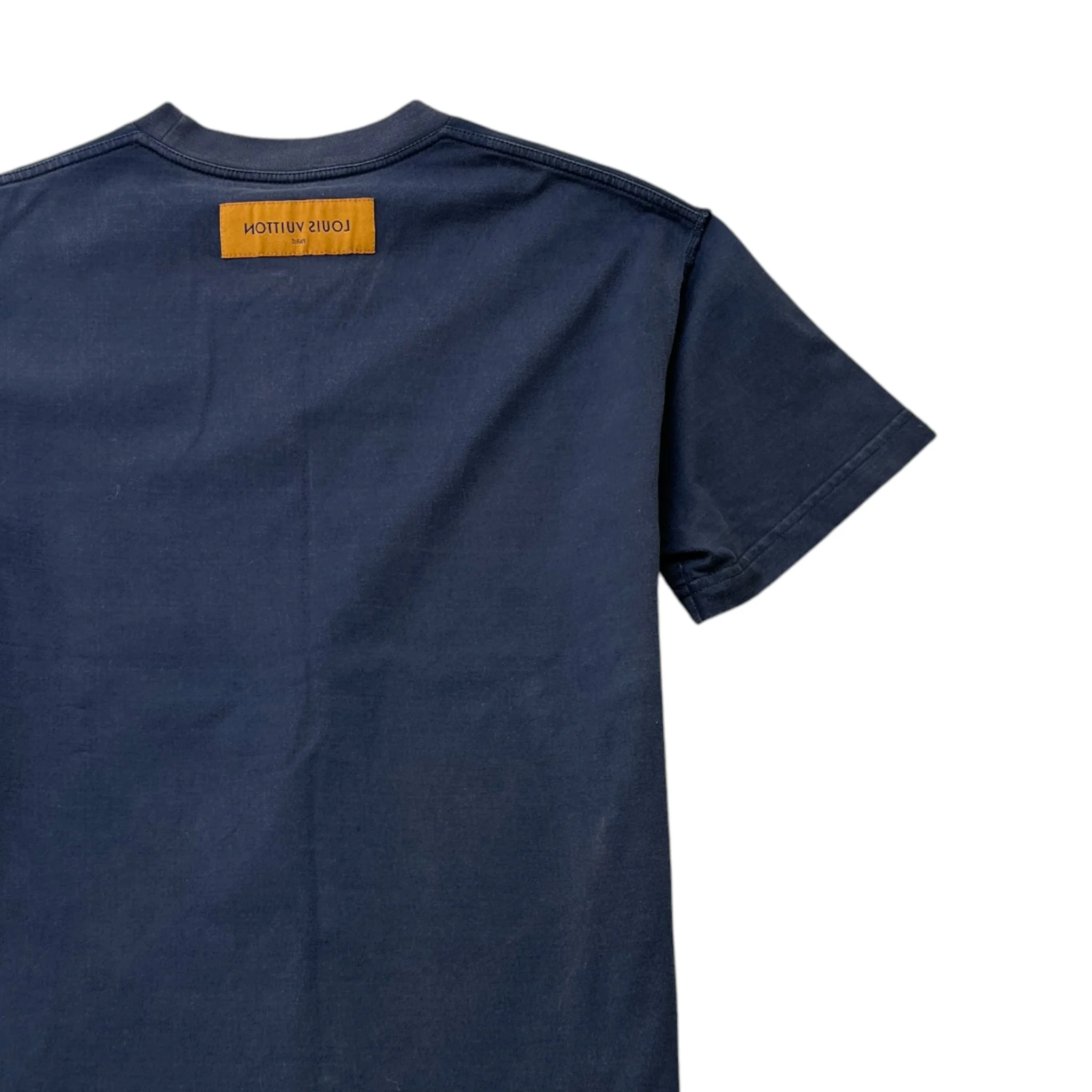 Men's Embossed Logo T-Shirt Navy Size XS - Image 4