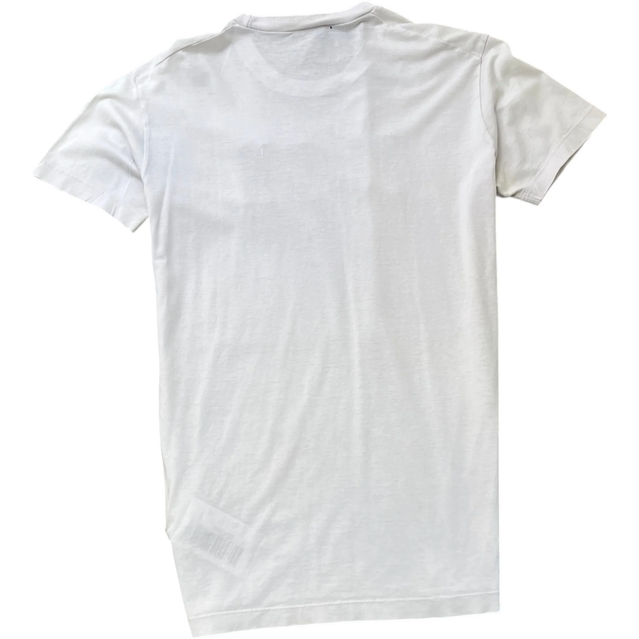 Men's Embossed Logo T-Shirt White Size M - Image 2